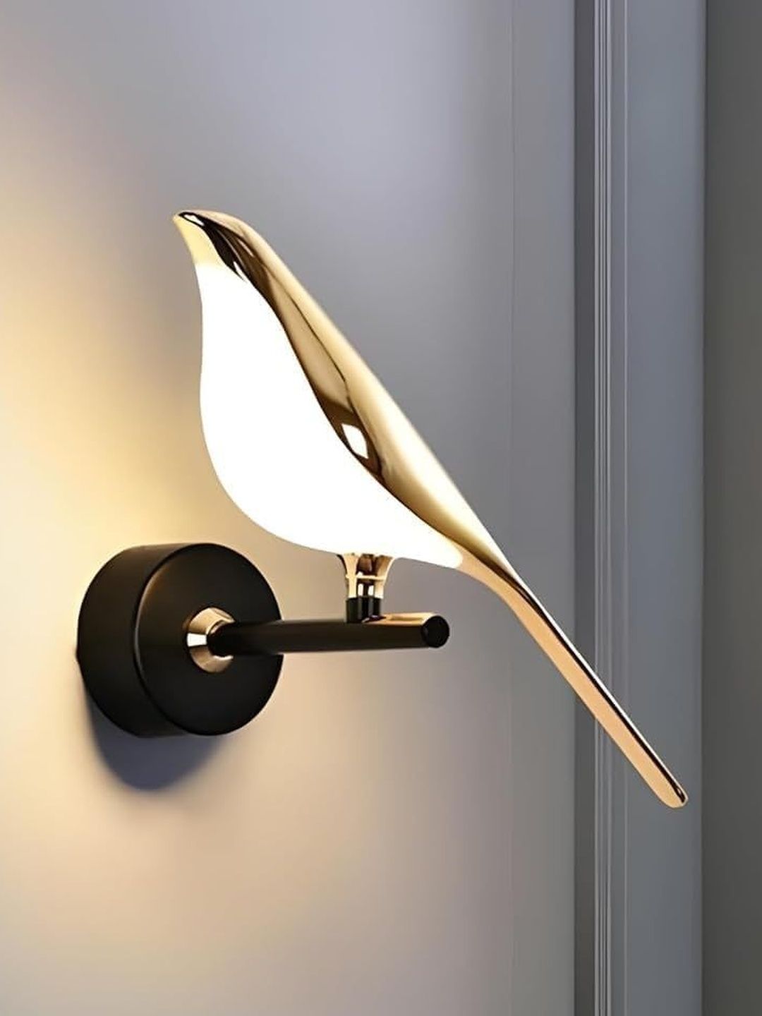 OJIT LIGHT DECORATION White & Gold-Toned Metal Contemporary Abstract Shaped Shaped Wall Lamp-image-45