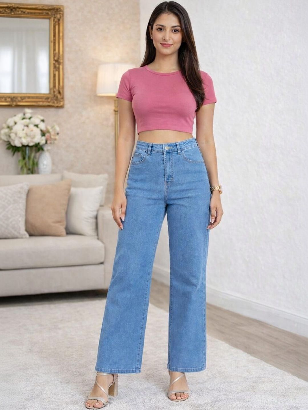 SZN Women Straight Fit High-Rise Stretchable Jeans-picture-26