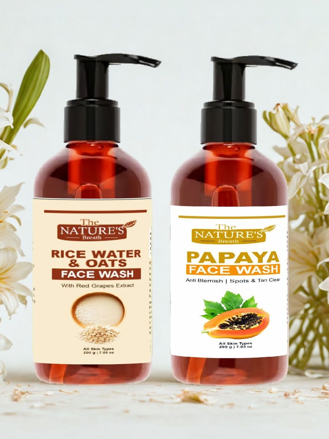 Beleza Professional Set Of 2 Papaya & Rice Water Face Wash - 200 ml Each-image-43