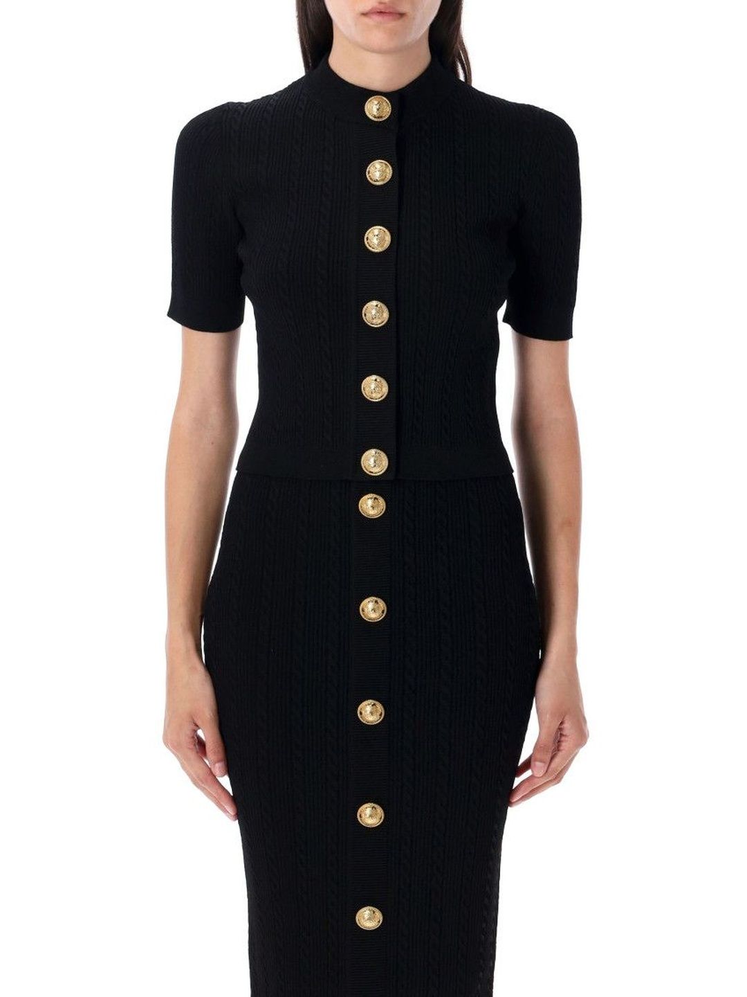 balmain Black Crewneck cardigan-picture-20