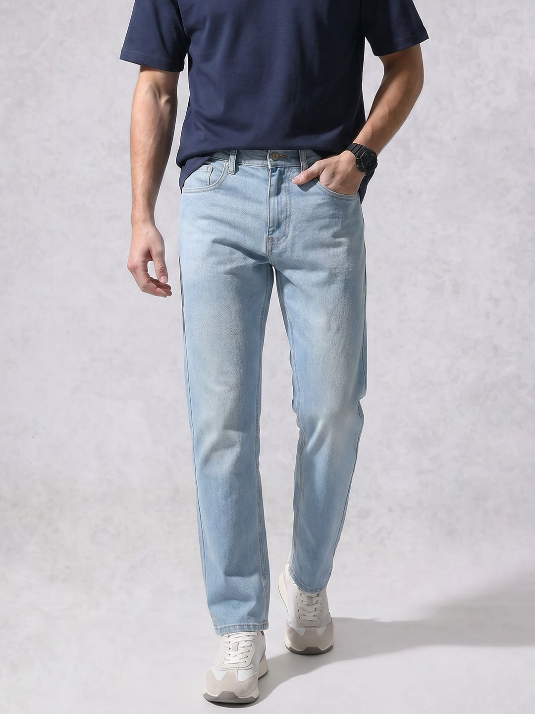 WROGN Men Anti Fit Light Fade Stretchable Jeans-picture-35