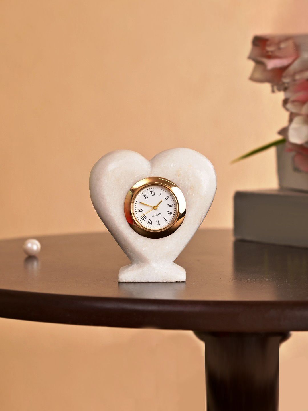 CRAFTAM White & White Animal Shaped Table Clock-picture-54