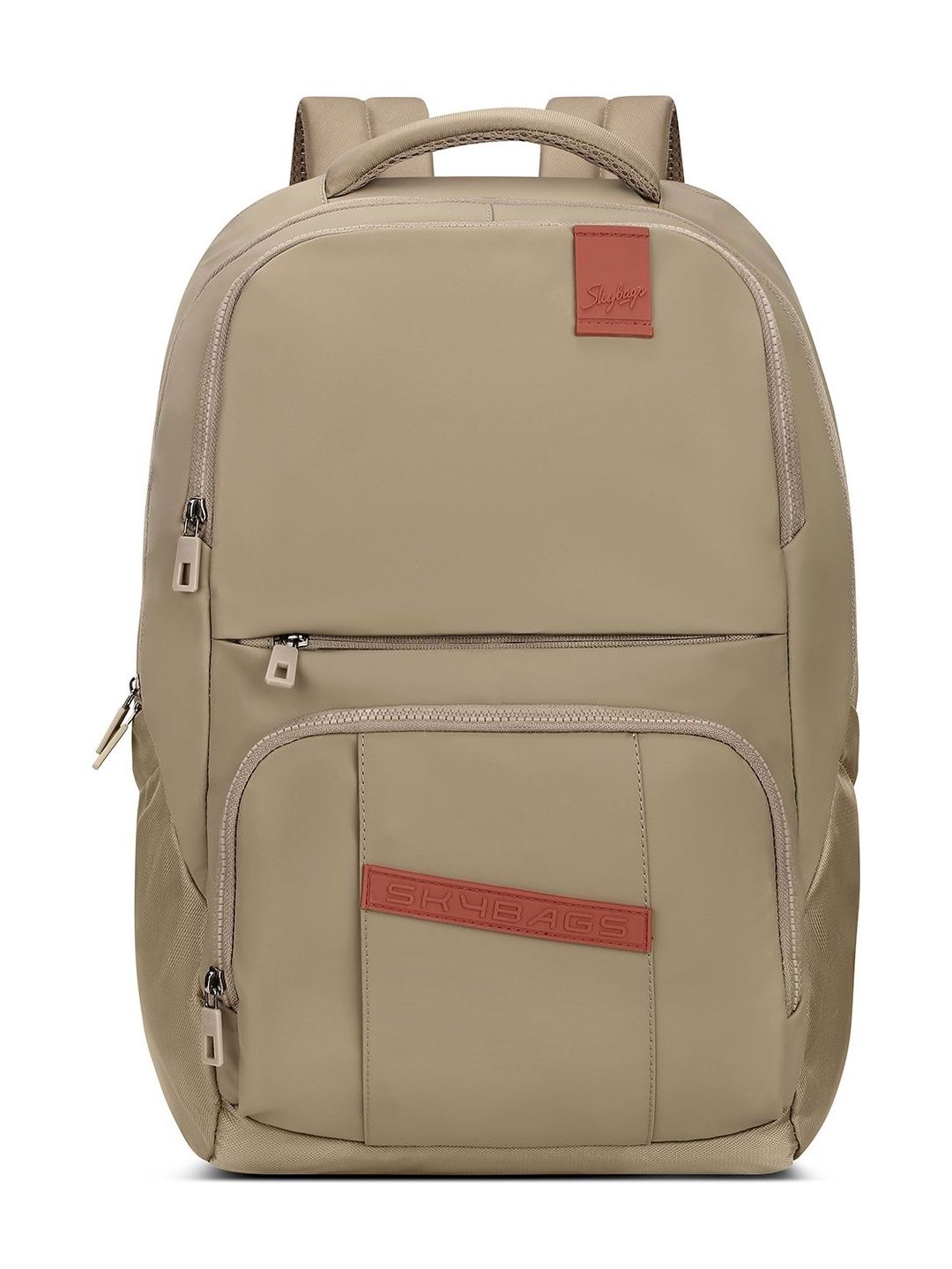 Skybags Unisex Elevate Beige 17" Compatible Laptop Backpack with USB Charging Port - 24L-picture-41