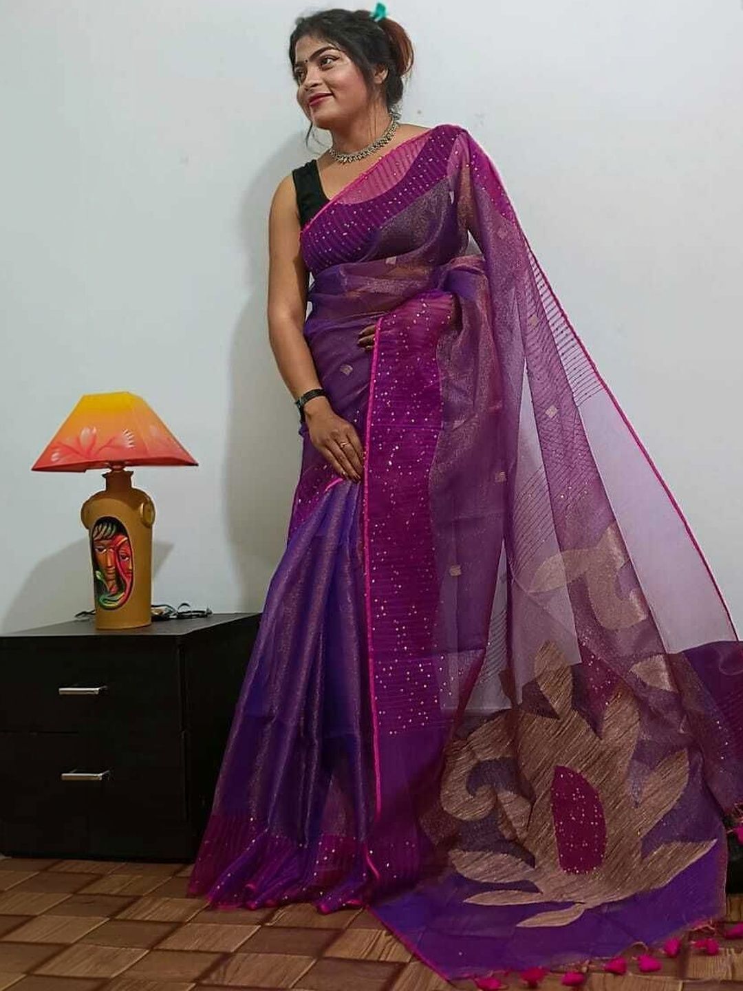 SAHA TEXTILE Woven Design Embroidered Saree-picture-42
