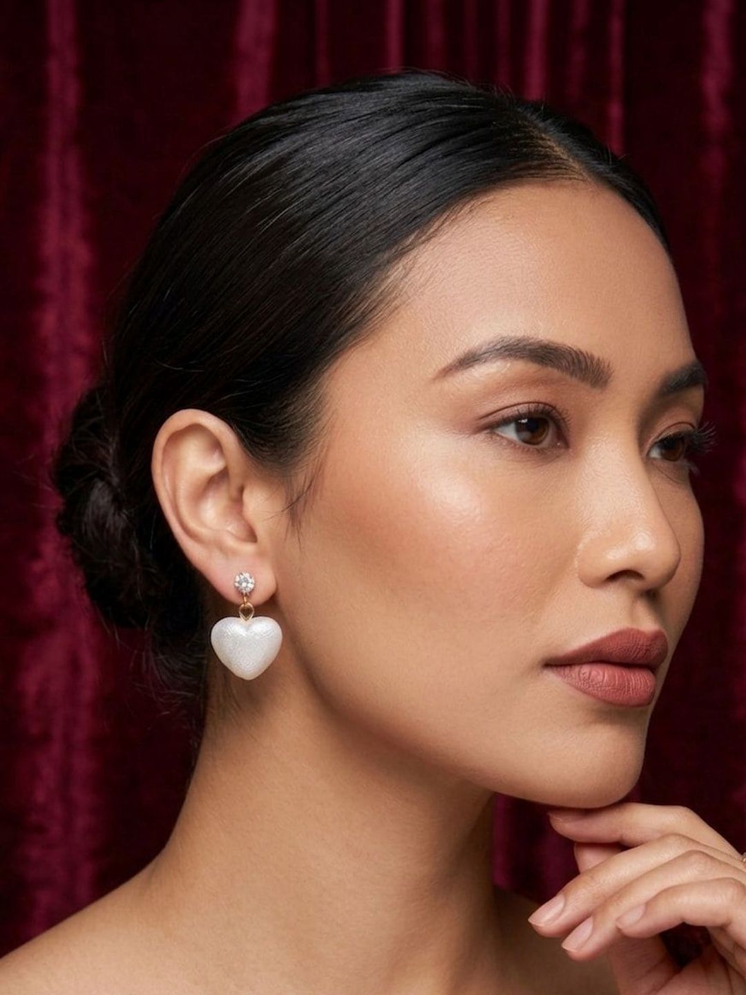 SZN Heart Shaped Drop Earrings-picture-13