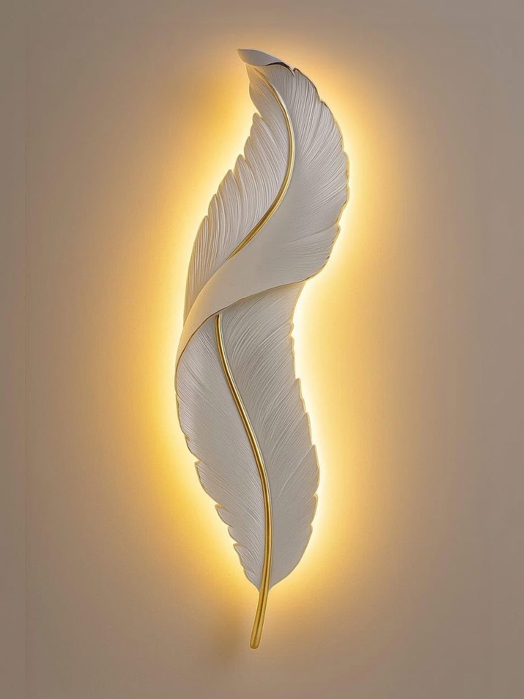GAUVIK White & Off White Textured Acrylic Contemporary Abstract Shaped Shaped Wall Lamp-picture-16