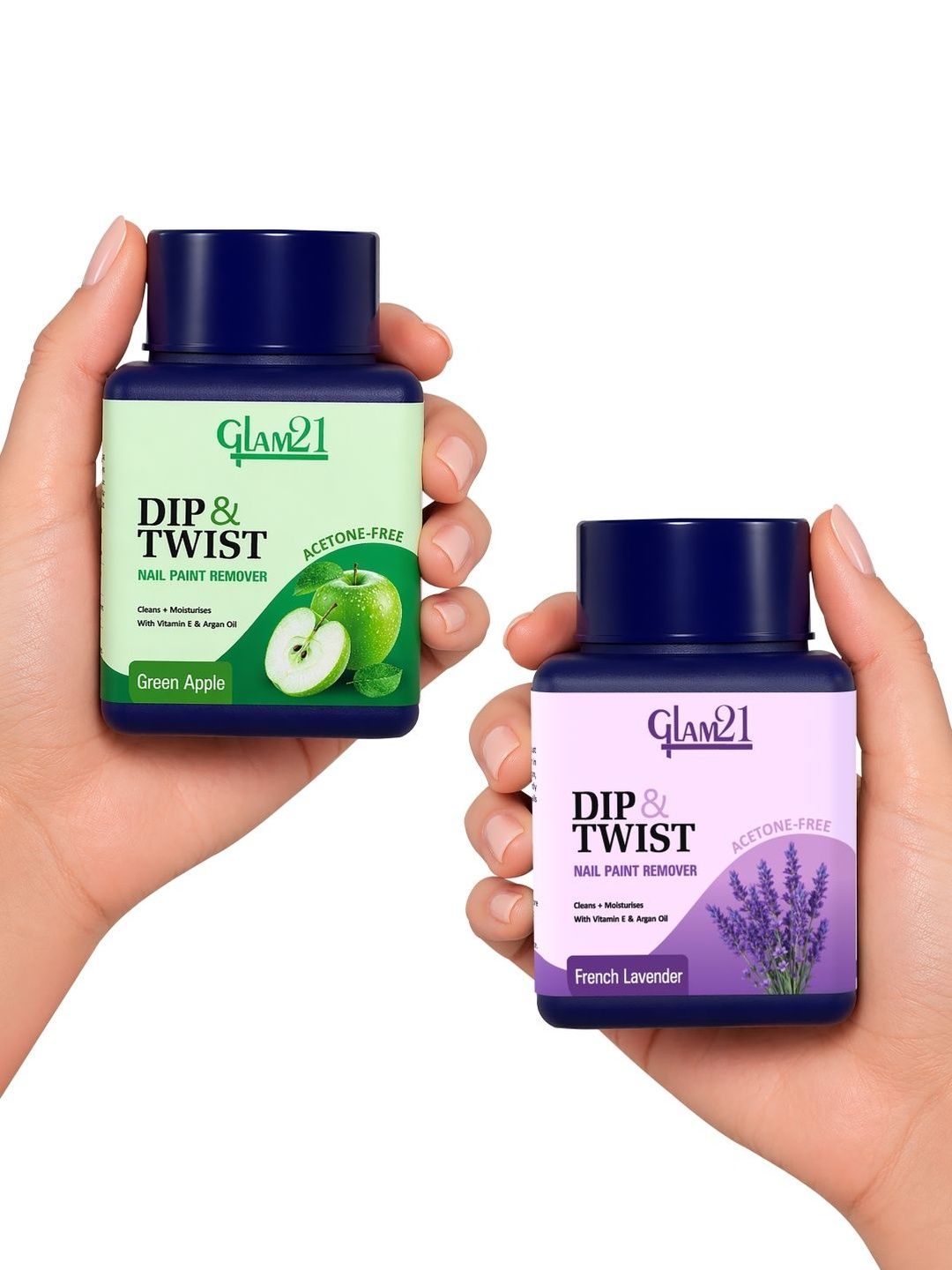 GLAM21 Dip & Twist Nail Polish Remover Enriched With Argan Oil & Vit E Combo 80 ml Each-image-37