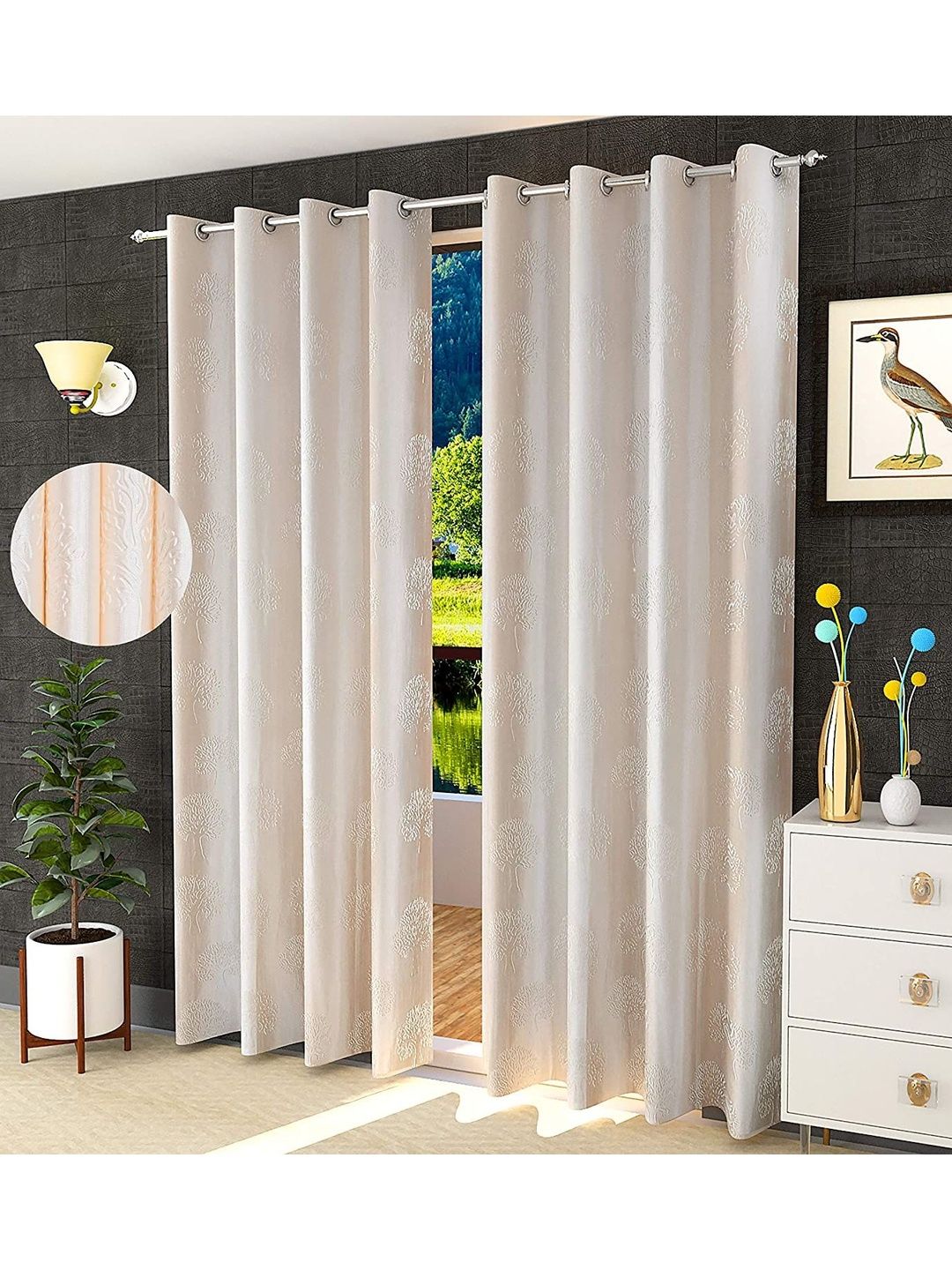 SAI ARPAN Cream-Coloured Window Curtain-picture-15