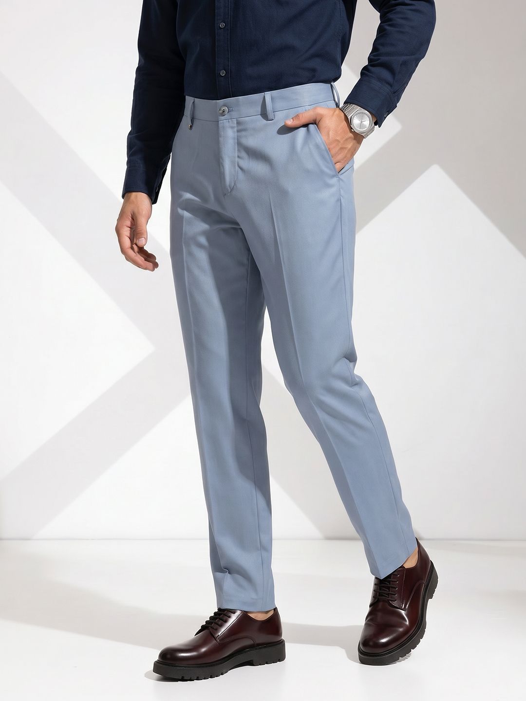 INVICTUS Men Flat-Front Formal Trouser-picture-37