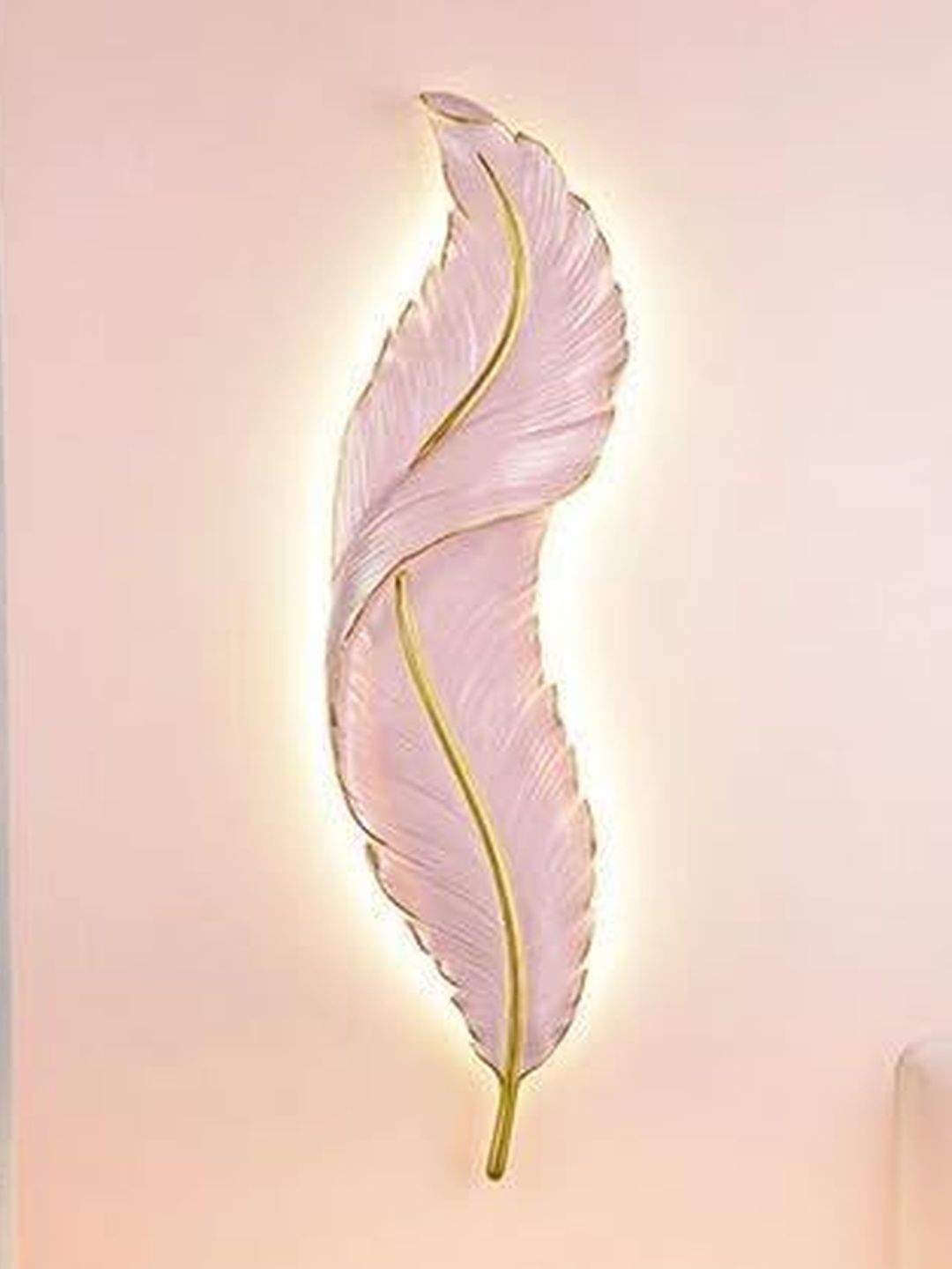 GAUVIK Pink & Pink Textured Acrylic Contemporary Abstract Shaped Shaped Wall Lamp-picture-40