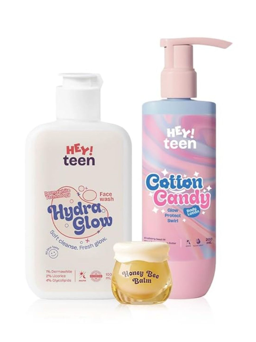 HEY TEEN Set Of 3 Hydra Glow Face Wash, Vitamin B12 Body Lotion & Honey Bee Lip Balm-image-25