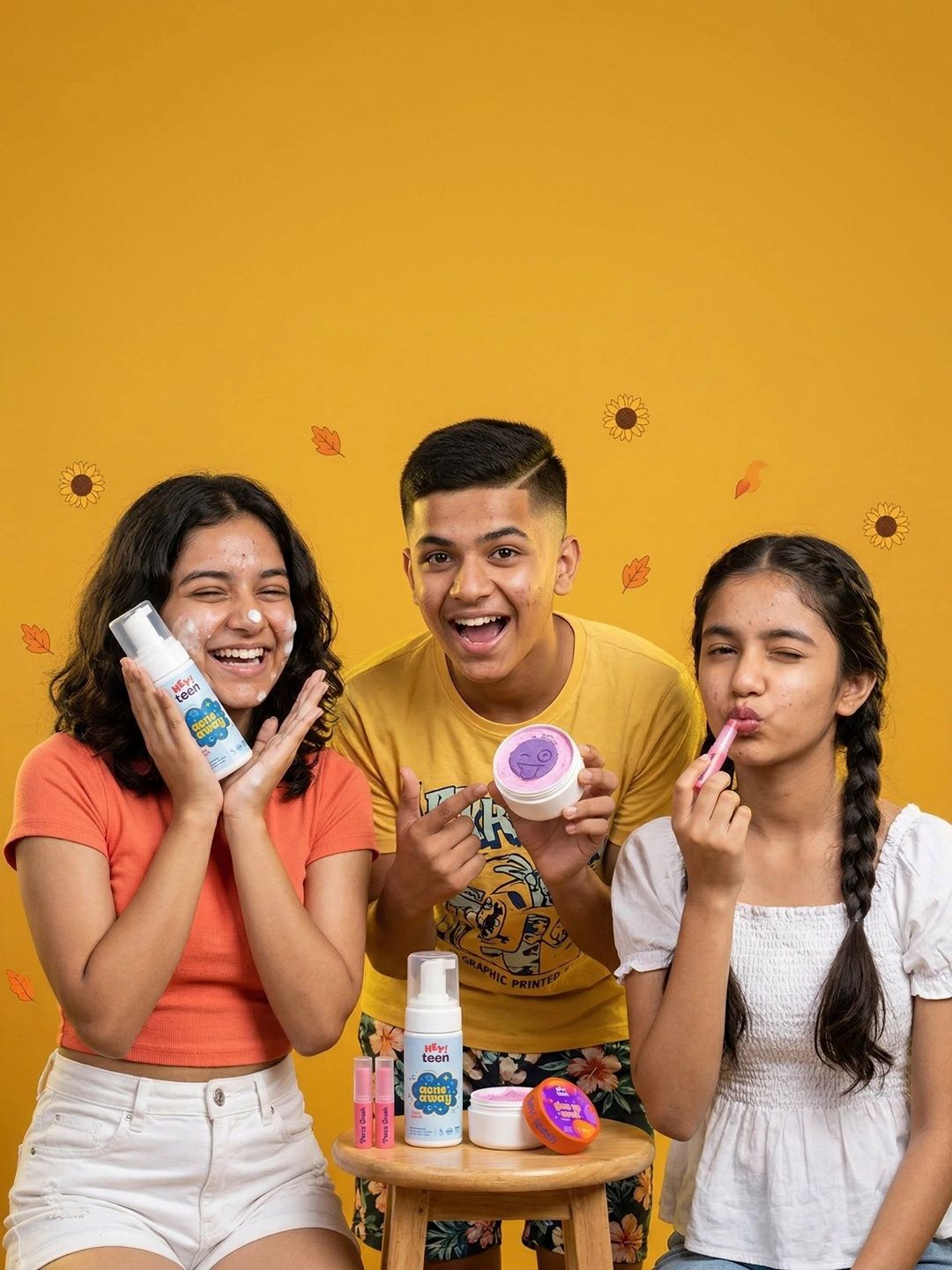 HEY TEEN Set Of 3 Acne Away Face Wash, Glow Up Whip Scrub & Peach Glow Lip Balm-image-30