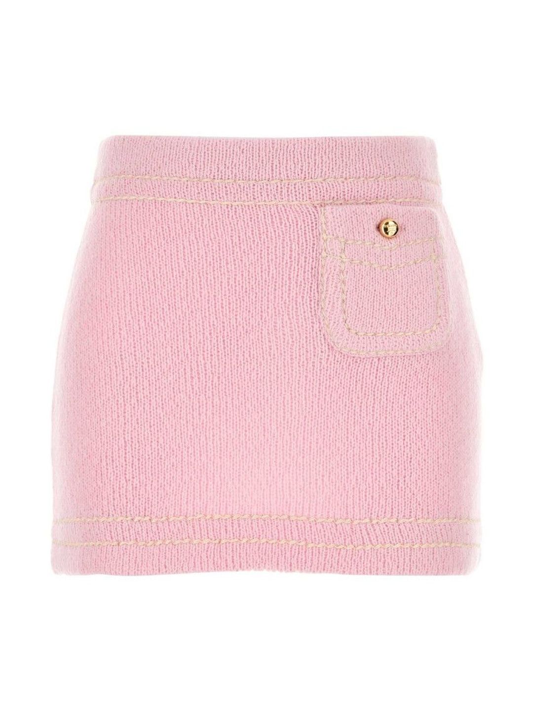 Prada Women Pink Wool Mini Skirt-image-44