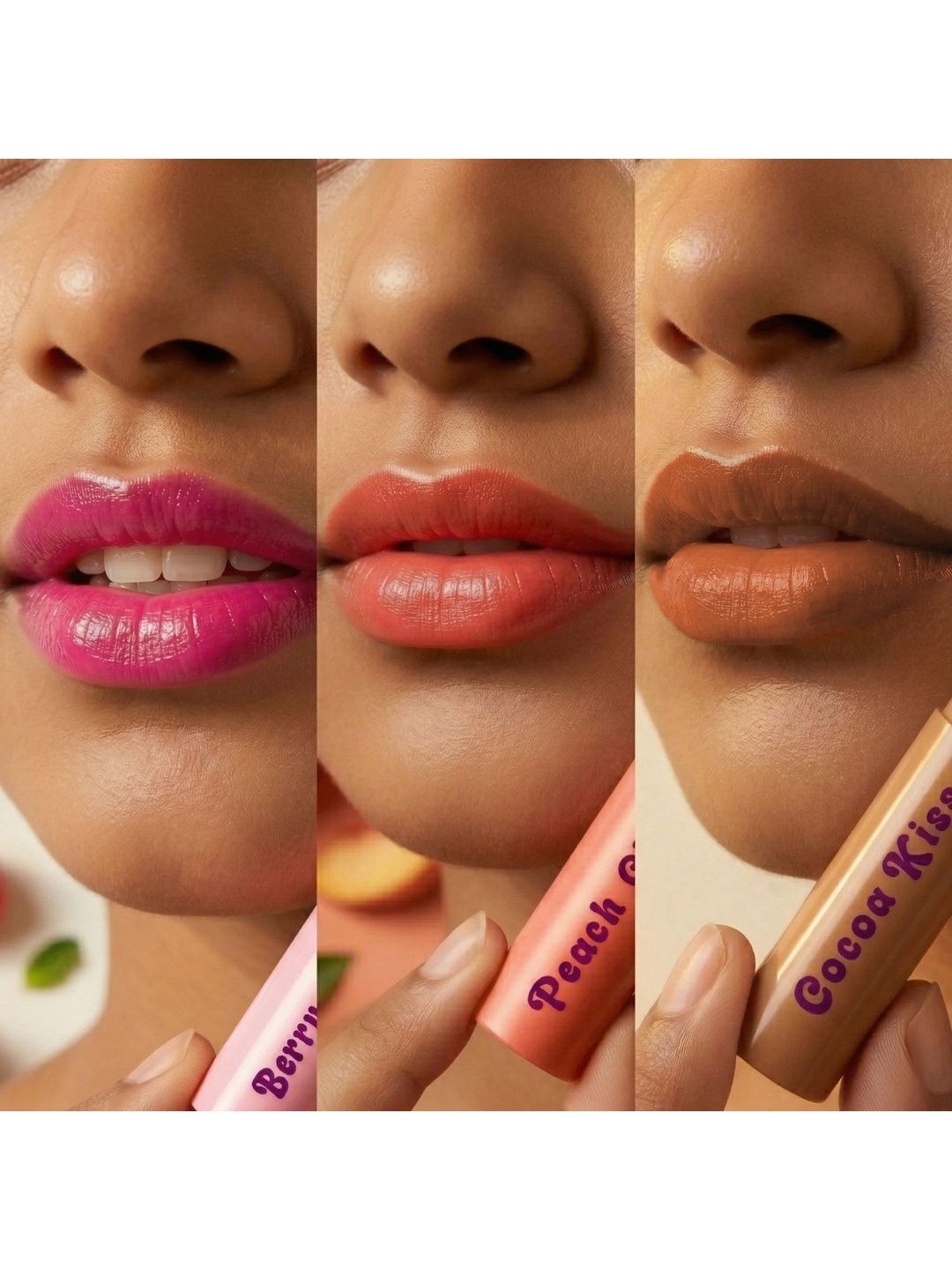 HEY TEEN Set Of 3 Berry Crush, Peach Glow & Cocoa Kiss Tinted Lip Balm - 4 g Each-picture-33