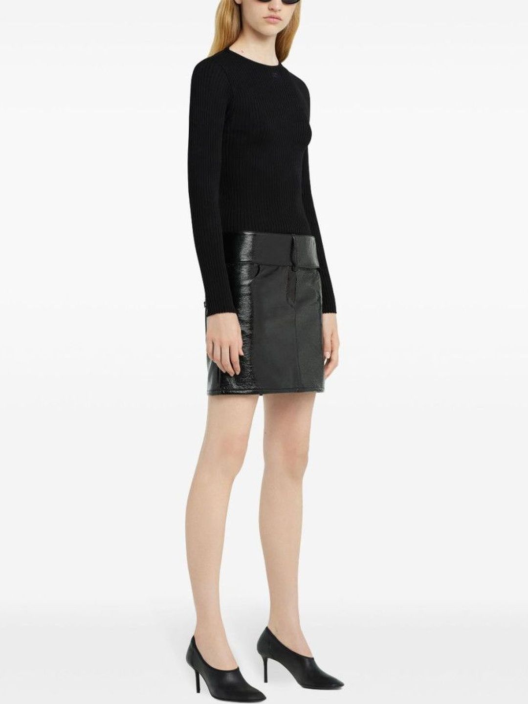 Courreges Women Black Cotton Skirts-picture-10
