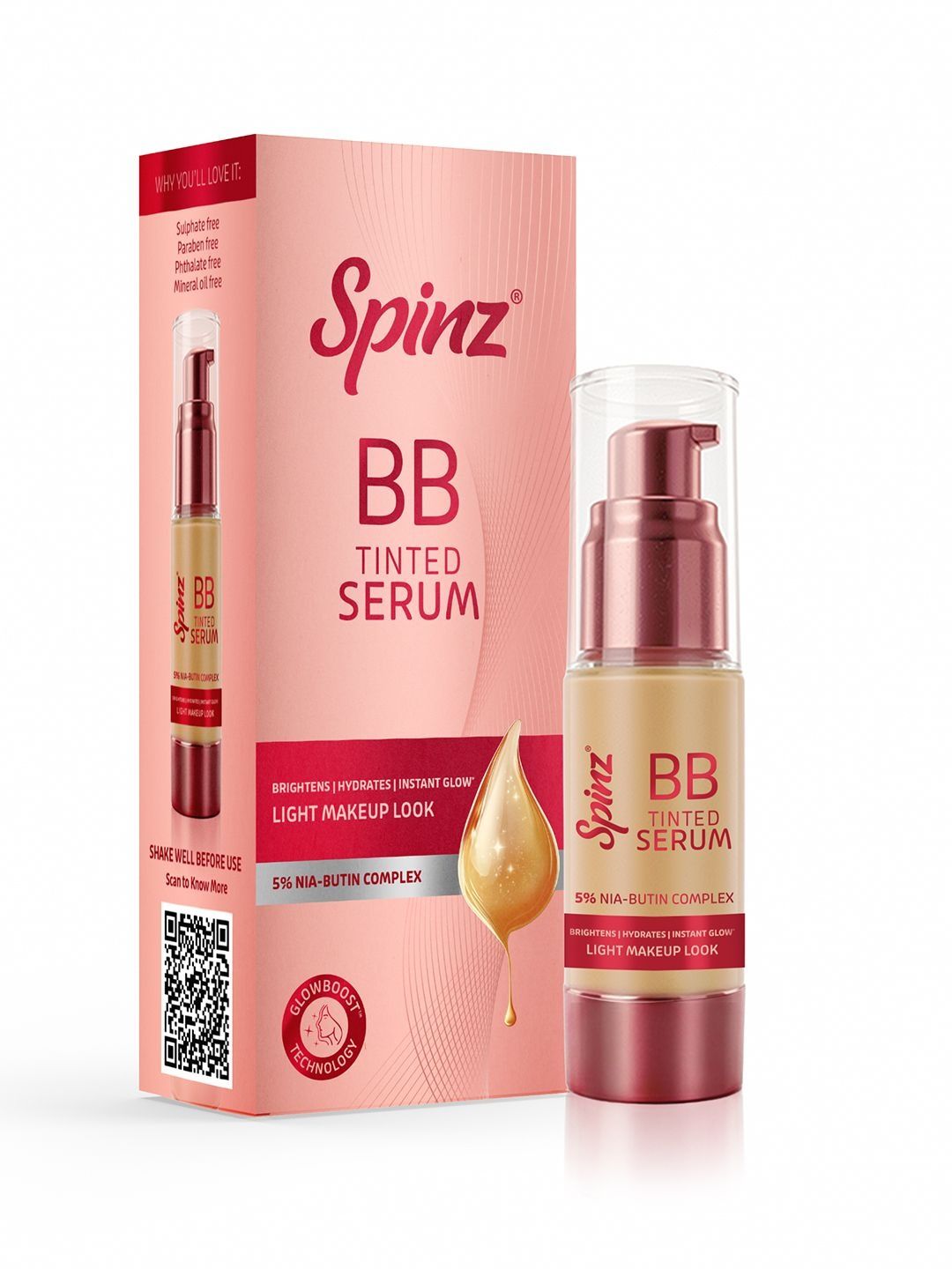 Spinz BB Tinted Serum 5% Nia-Butin - 30 ml - Beige-picture-50