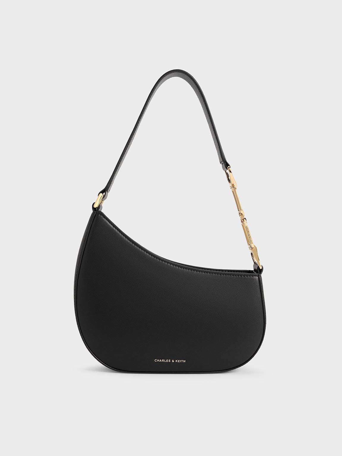 CHARLES & KEITH Agatha Chain-Accent Shoulder Bag