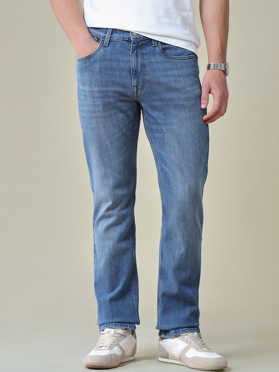 U.S. Polo Assn. Denim Co. Men Straight Fit Mid-Rise Light Fade Stretchable Jeans-picture-12