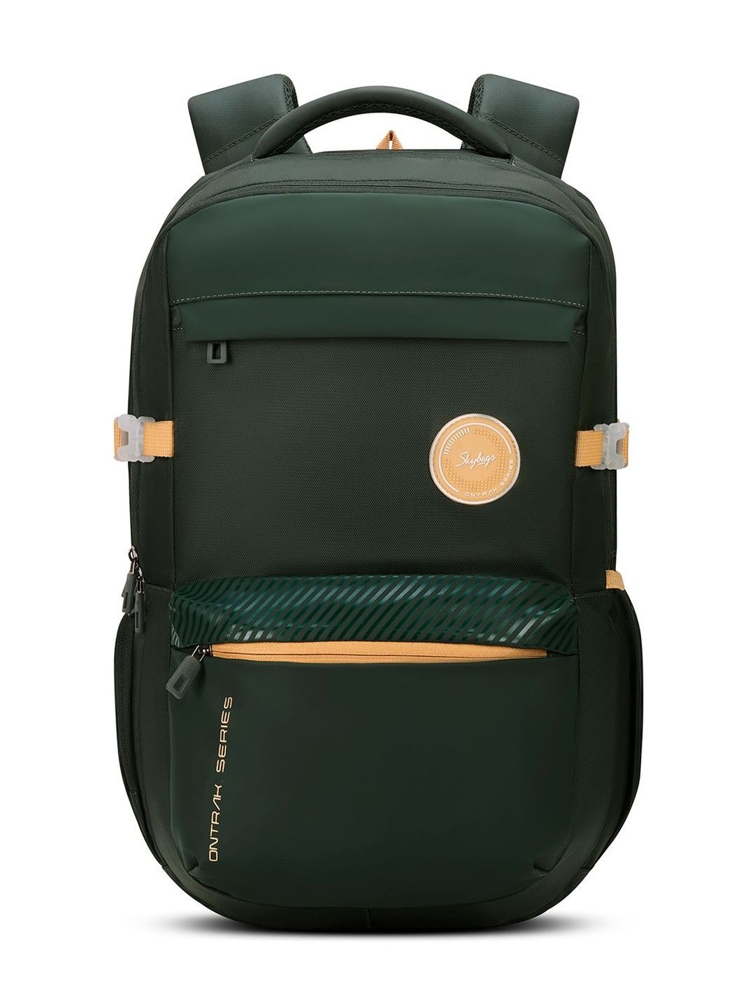 Skybags Unisex Ontrak Green 17 Inch Compatible Laptop Backpack with Rain Cover - 30L-picture-35