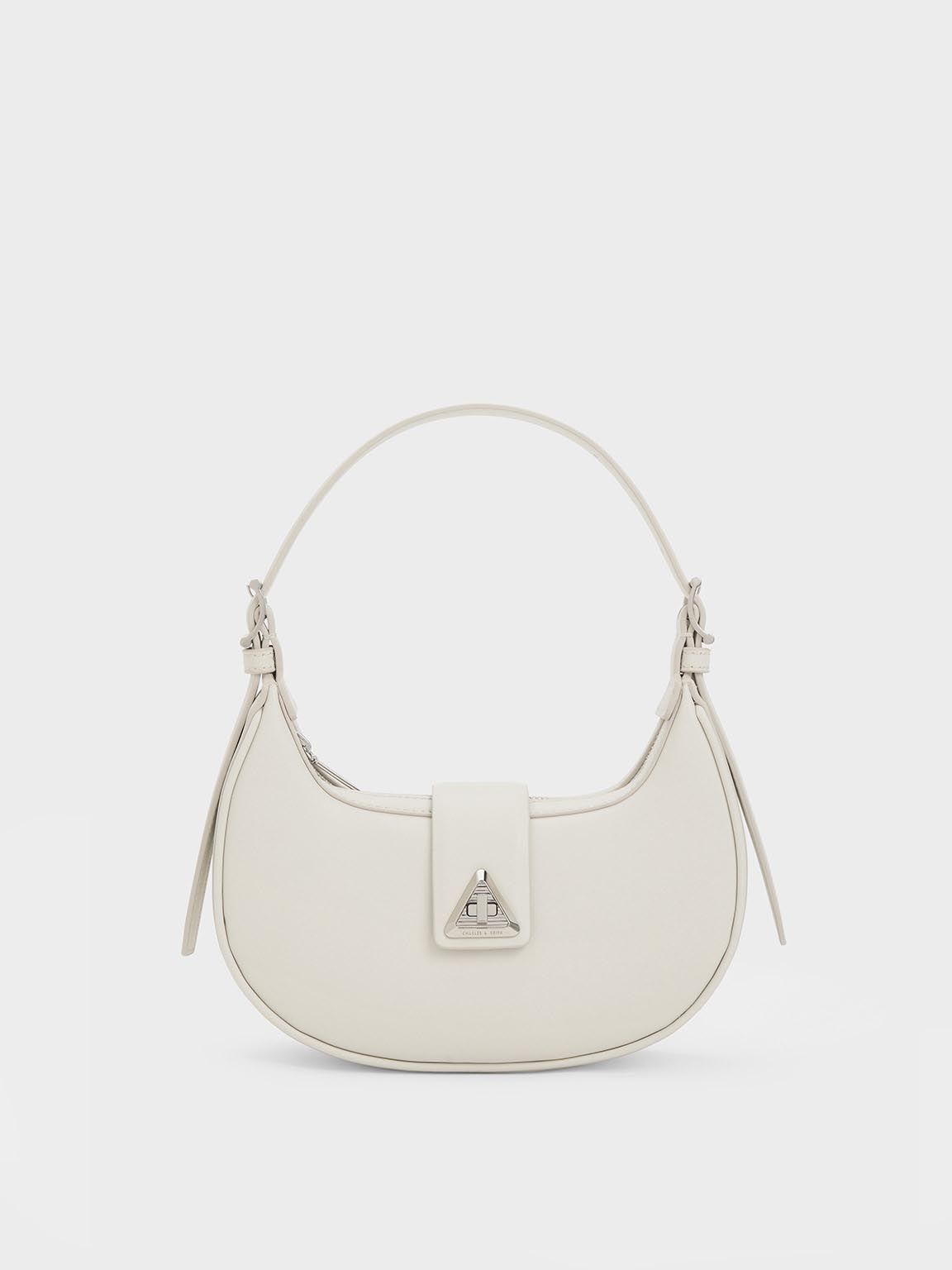 CHARLES & KEITH Trice Metallic Accent Belted Shoulder Bag-picture-45