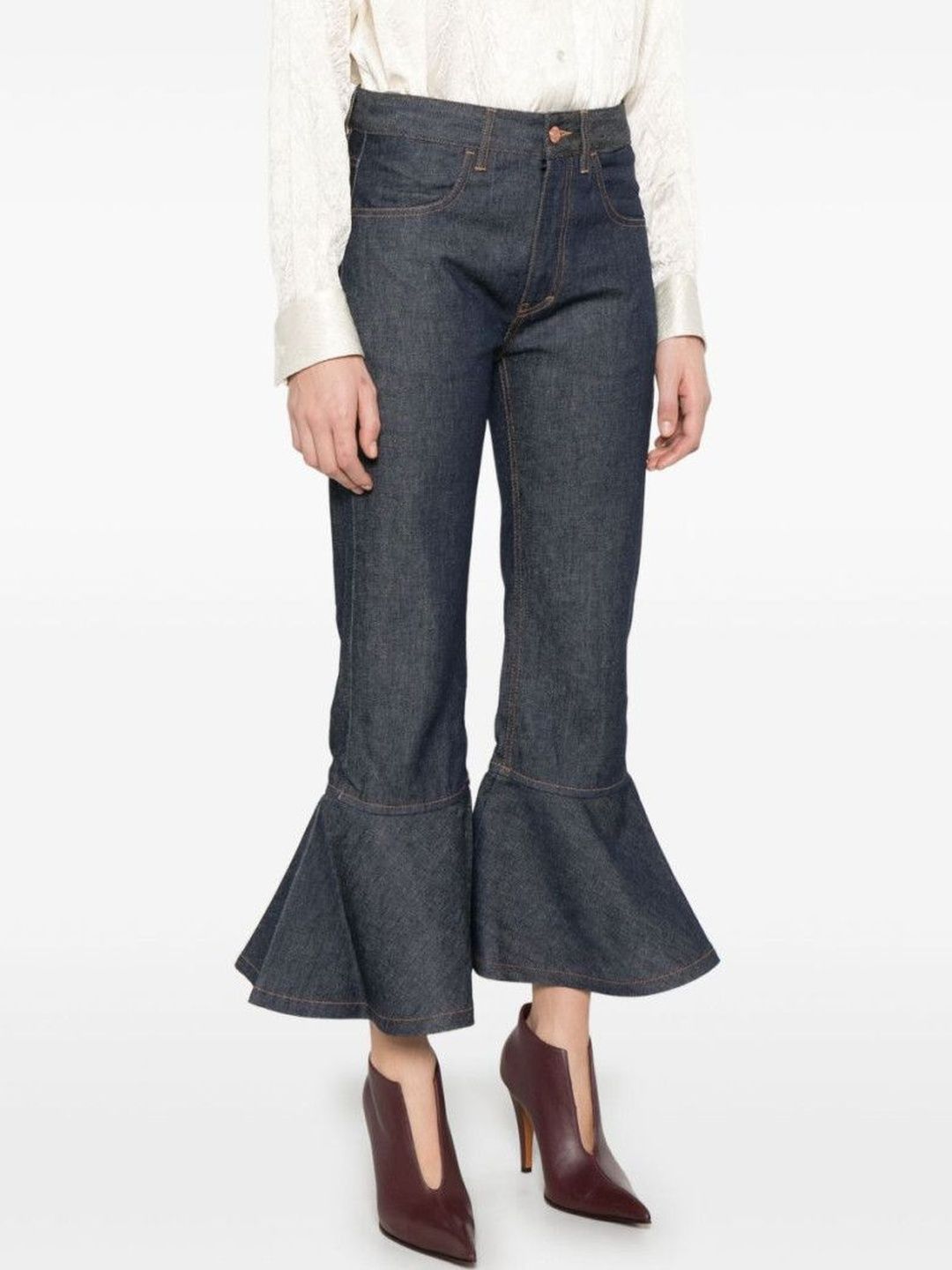 bite studios Dark Blue Petal Leg Jeans-picture-43