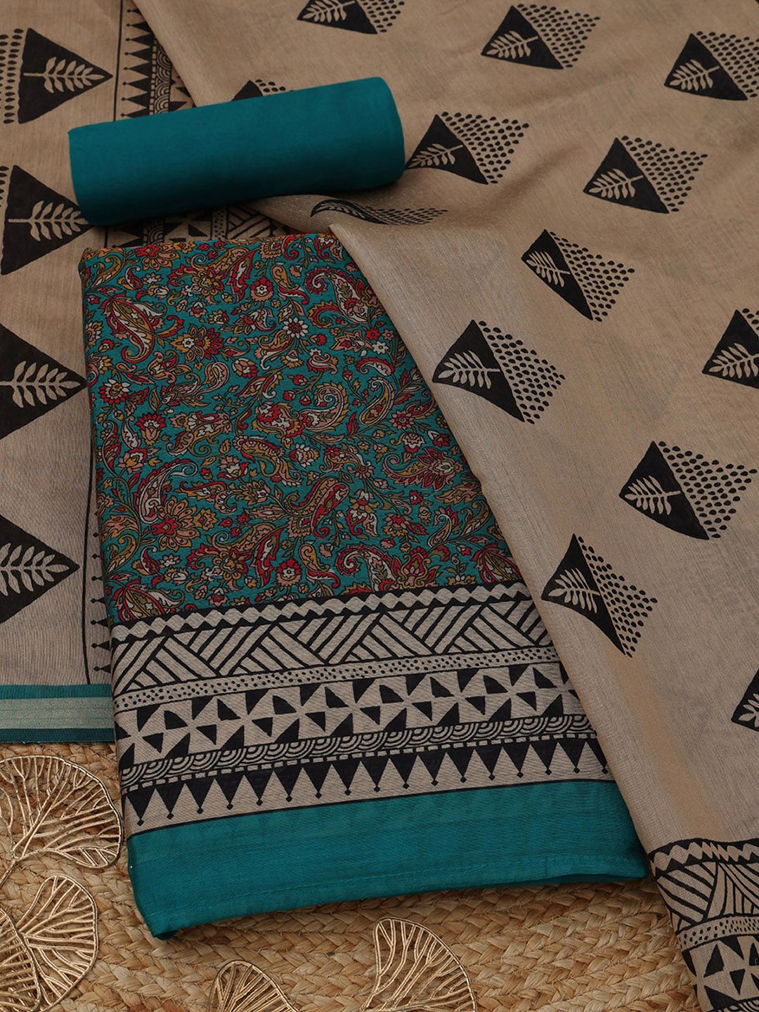 Soch Printed Pure Cotton Unstitched Dress Material-picture-12
