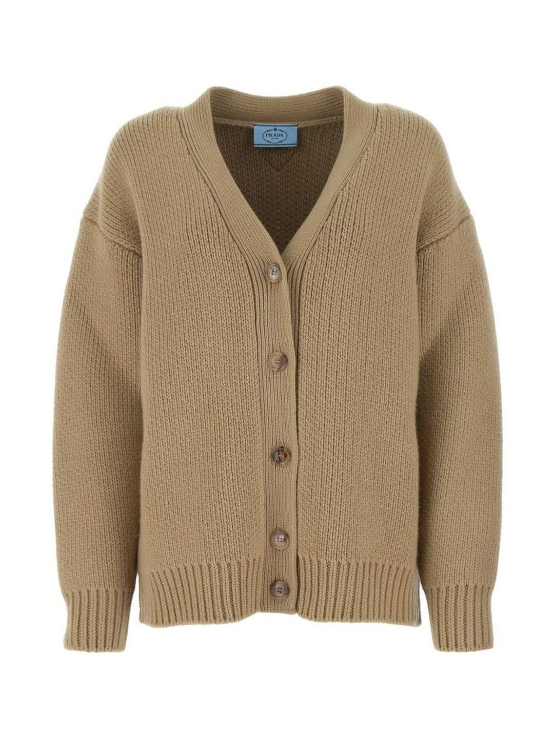 prada Beige Wool Blend Oversize Cardigan-picture-28