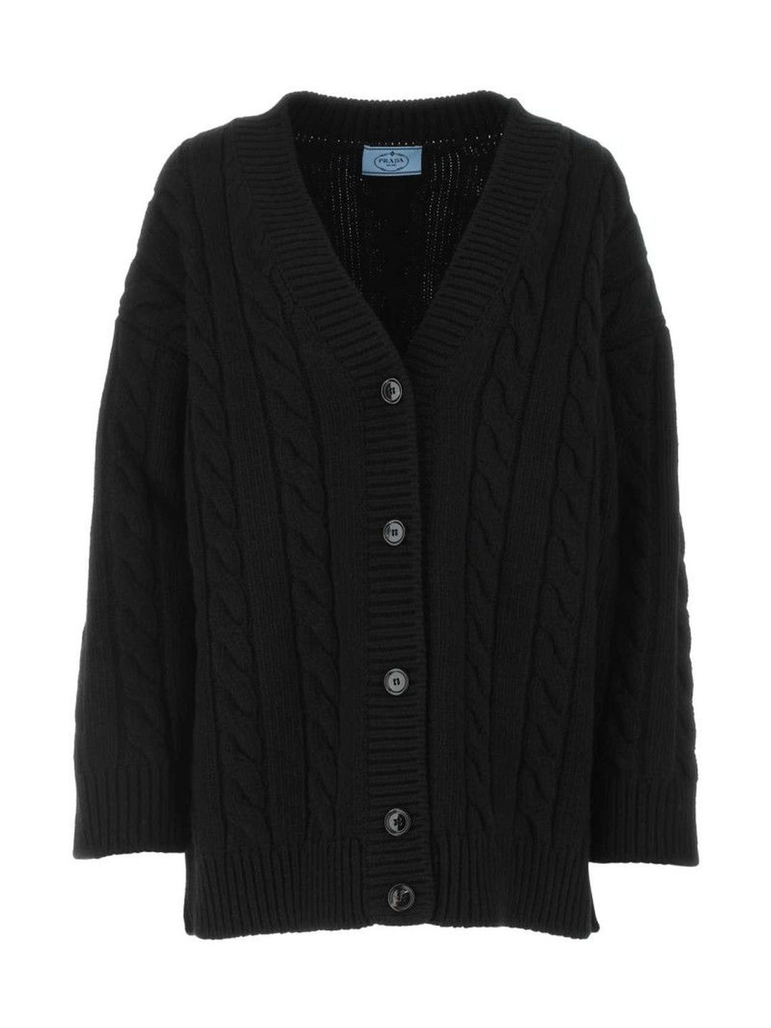 prada Black wool blend oversize cardigan-picture-35