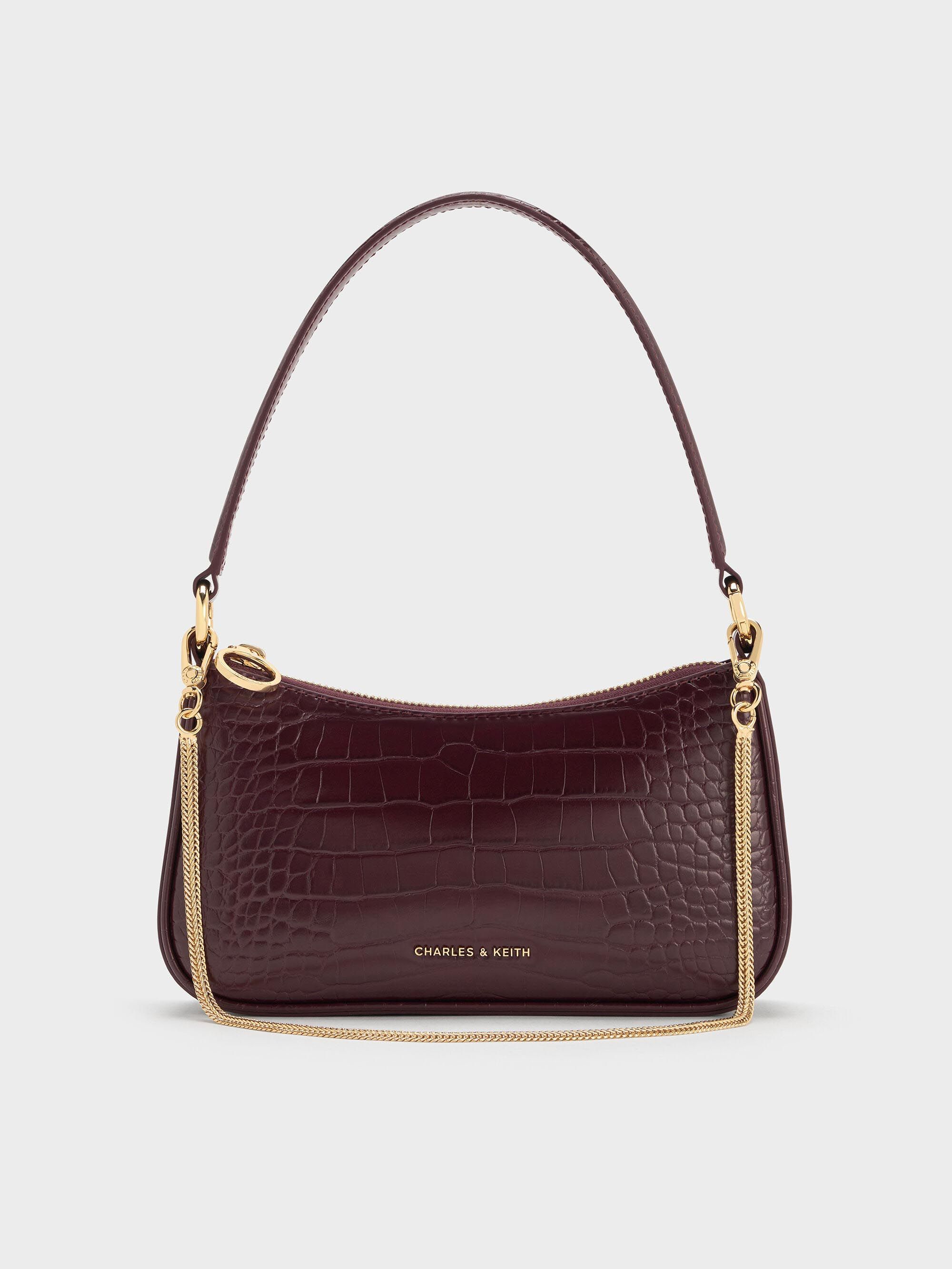 CHARLES & KEITH Elspeth Croc-Effect Chain-Link Shoulder Bag-picture-57