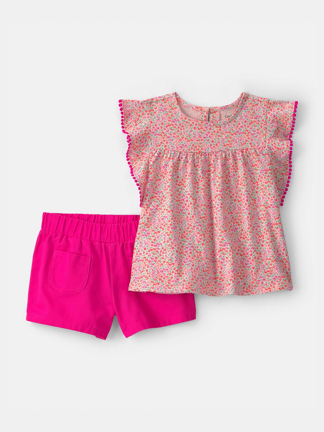 Carter's Girls Printed Top with Shorts-picture-12