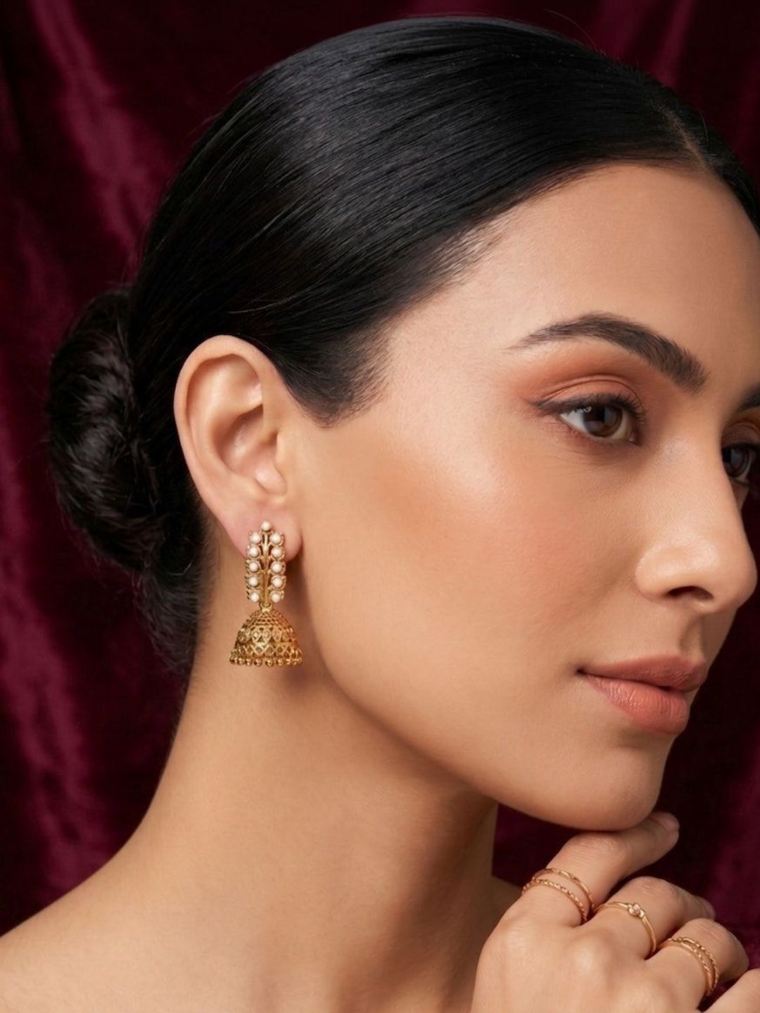 SZN Dome Shaped Jhumkas Earrings-picture-17
