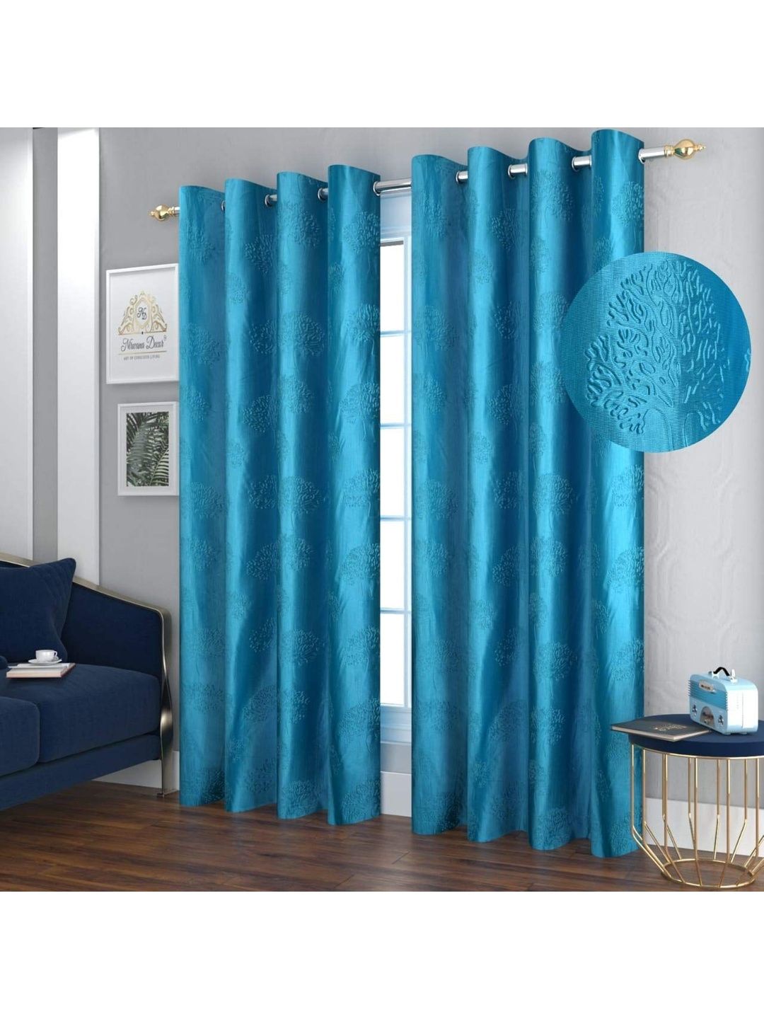 SAI ARPAN Blue Window Curtain-image-38