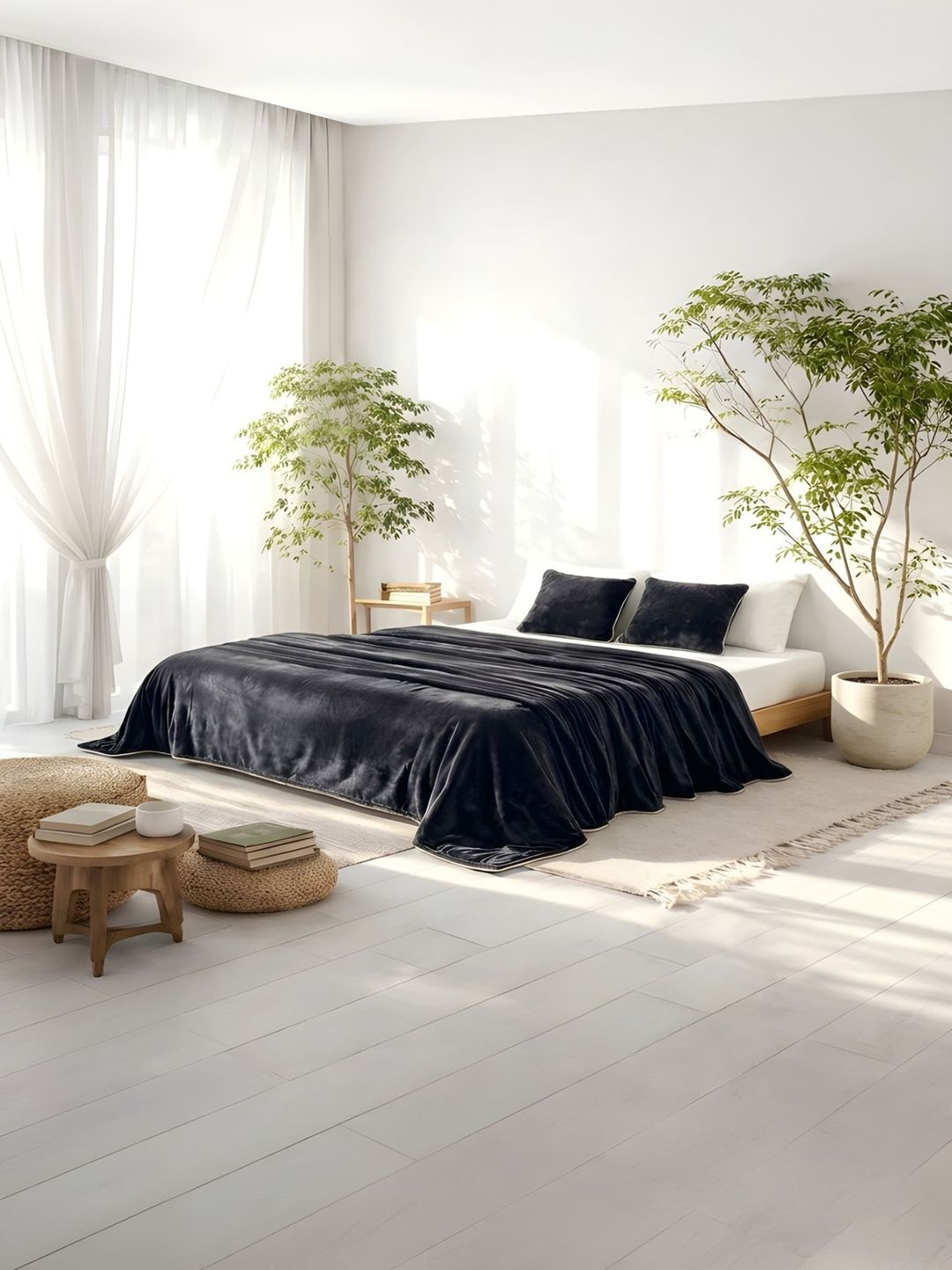 Zarf Black & Grey AC Room 300 GSM Blanket-picture-3