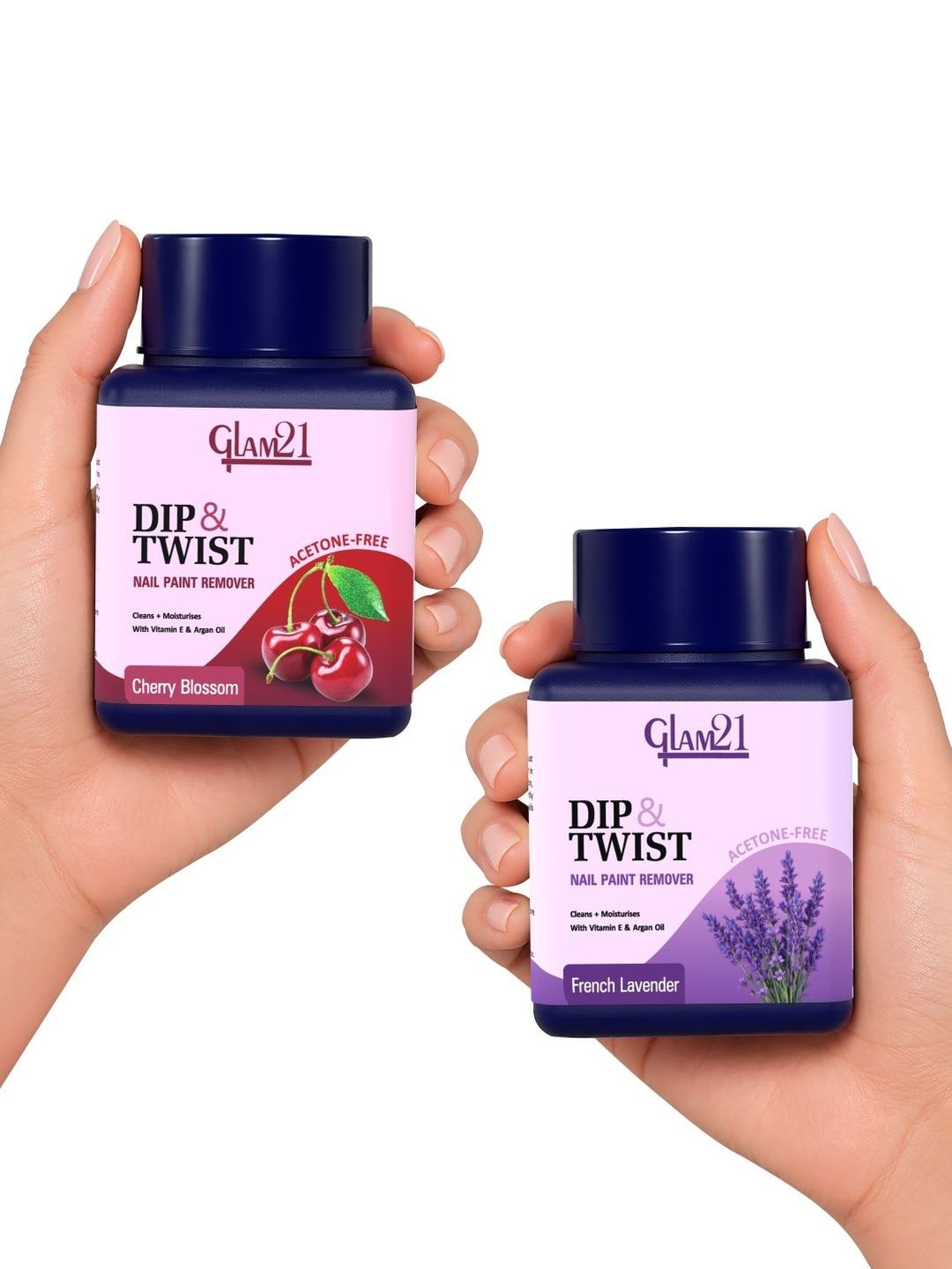 GLAM21 Set Of 2 Nail Polish Removers - 80 ml Each - Cherry Blossom & French Lavender-picture-13