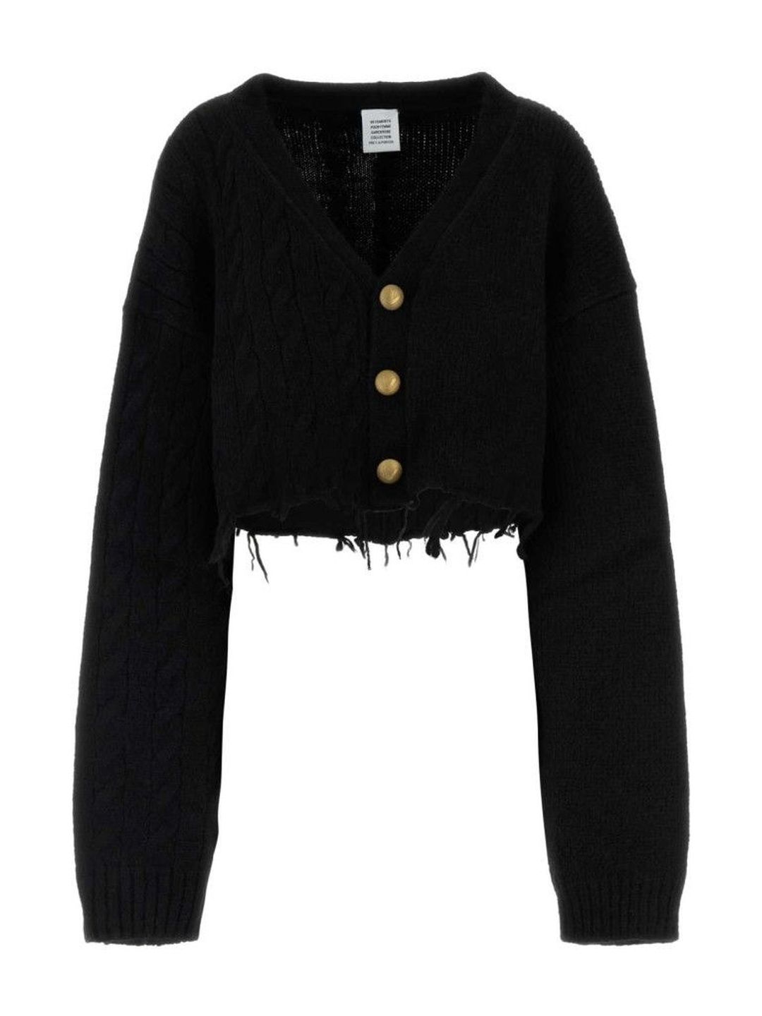 vetements Black Frayed Cardigan-picture-36