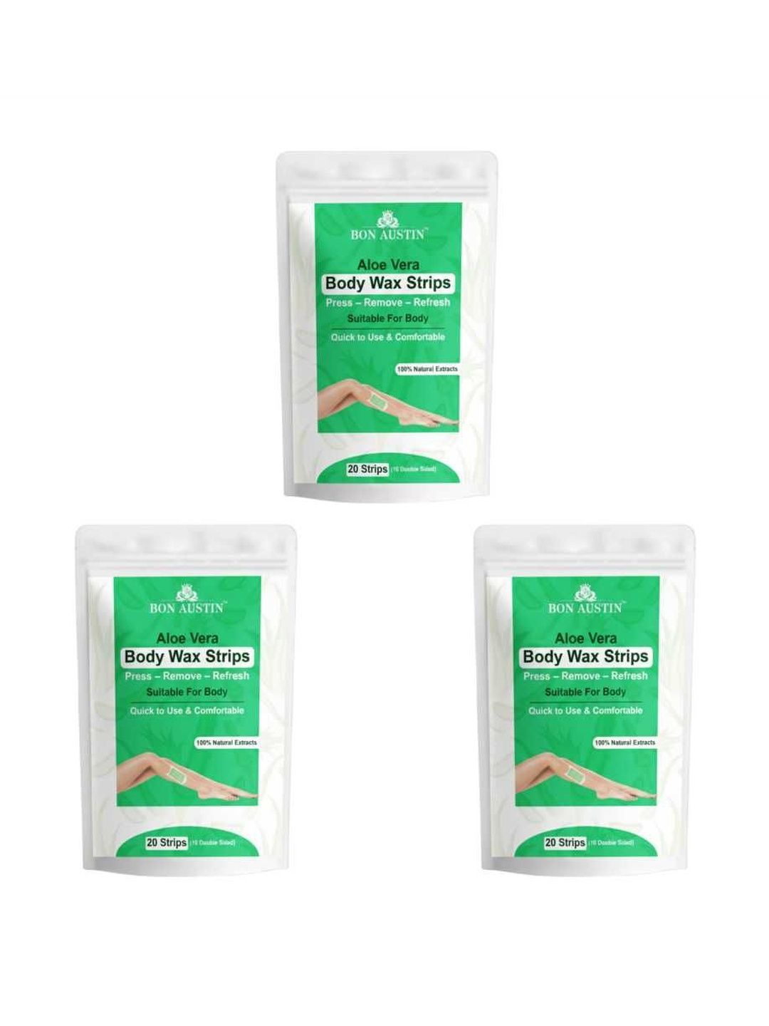 Bon Austin Aloe Vera Wax Strips- 60 Strips-image-12