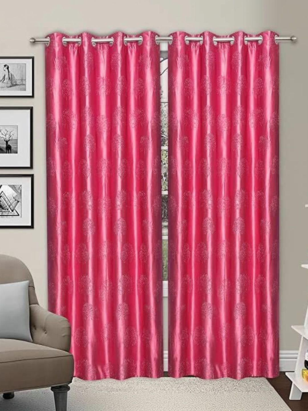 SAI ARPAN Pink Window Curtain-image-9