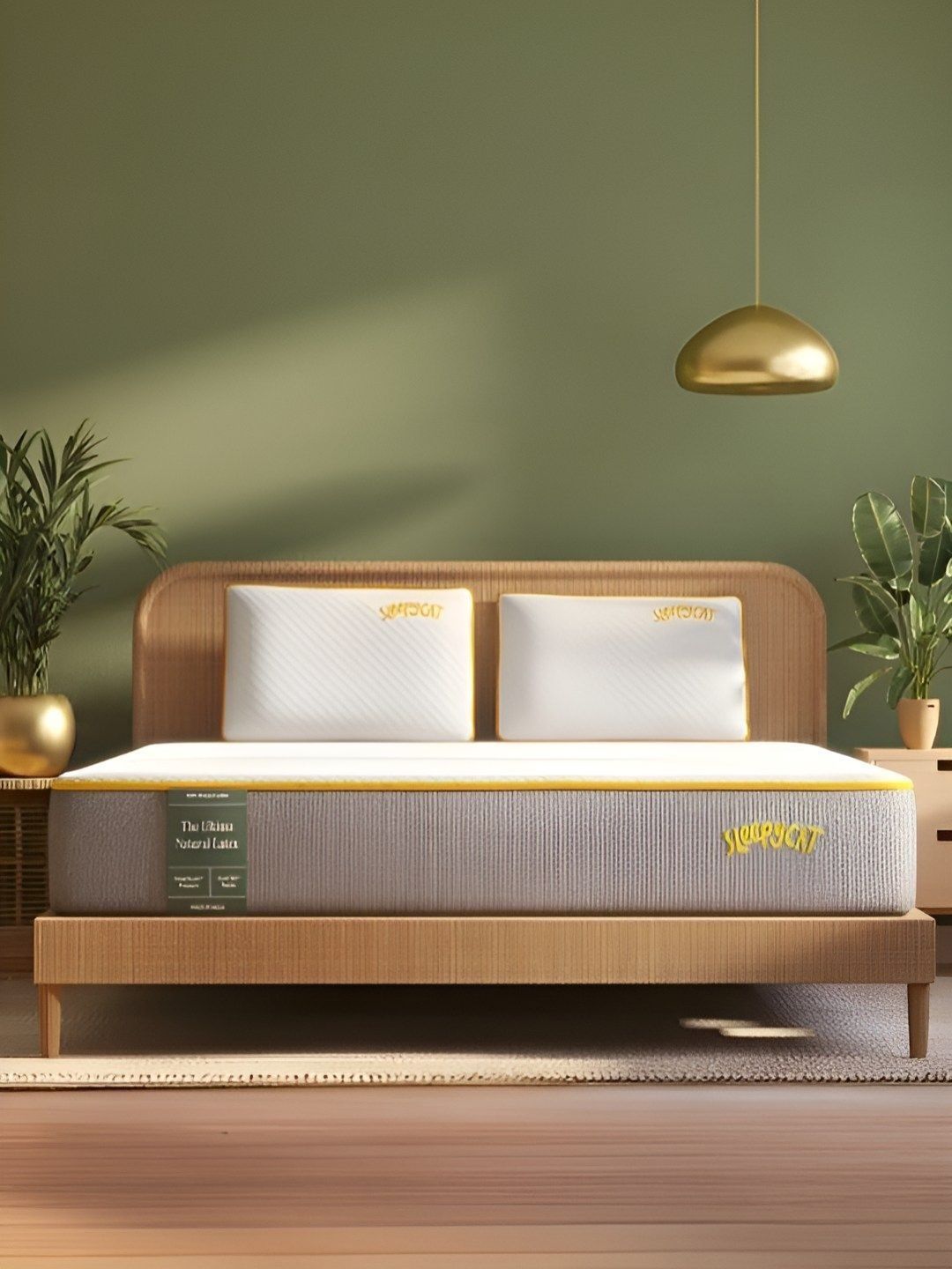Sleepycat white & grey quilted king mattress