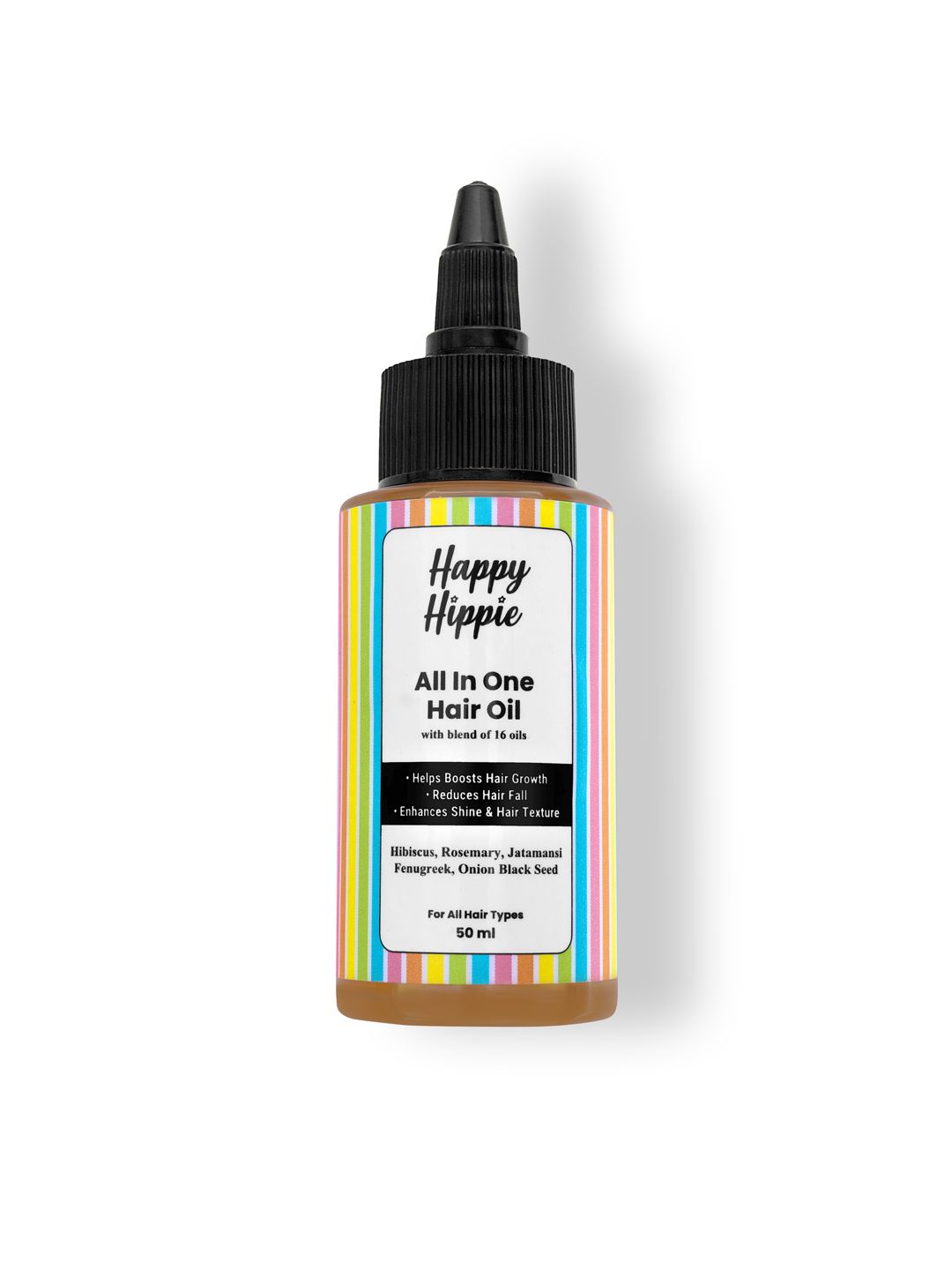 Happy Hippie All-in-One Hair Oil with Hibiscus & Rosemary - 50 ml-image-27