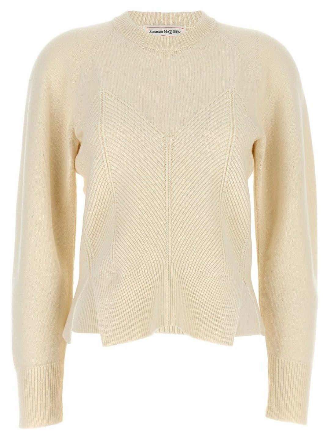 alexander mcqueen White Chevron Corset sweater-picture-40