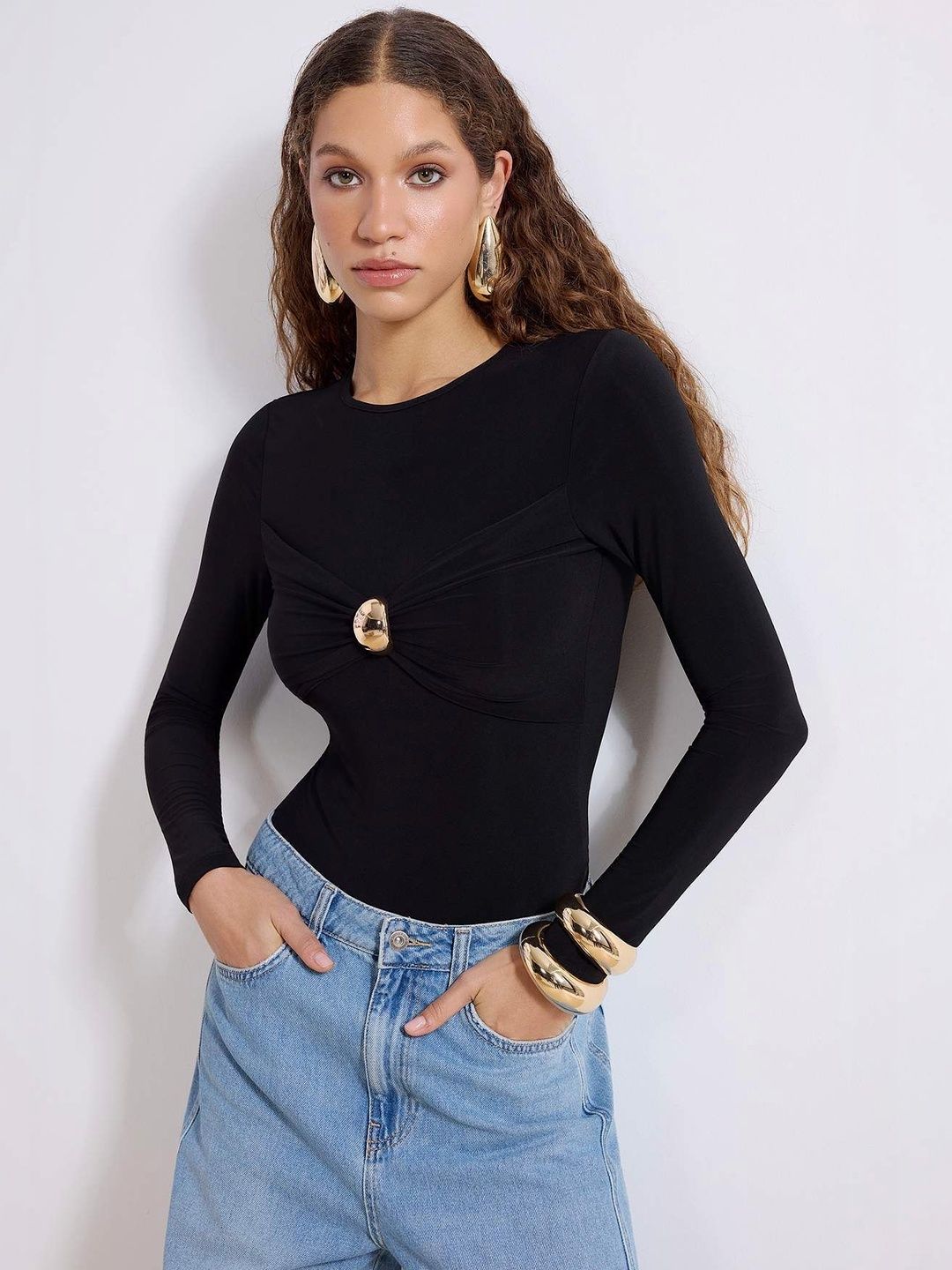 Trendyol Round Neck Long Sleeves Bodysuit-picture-32