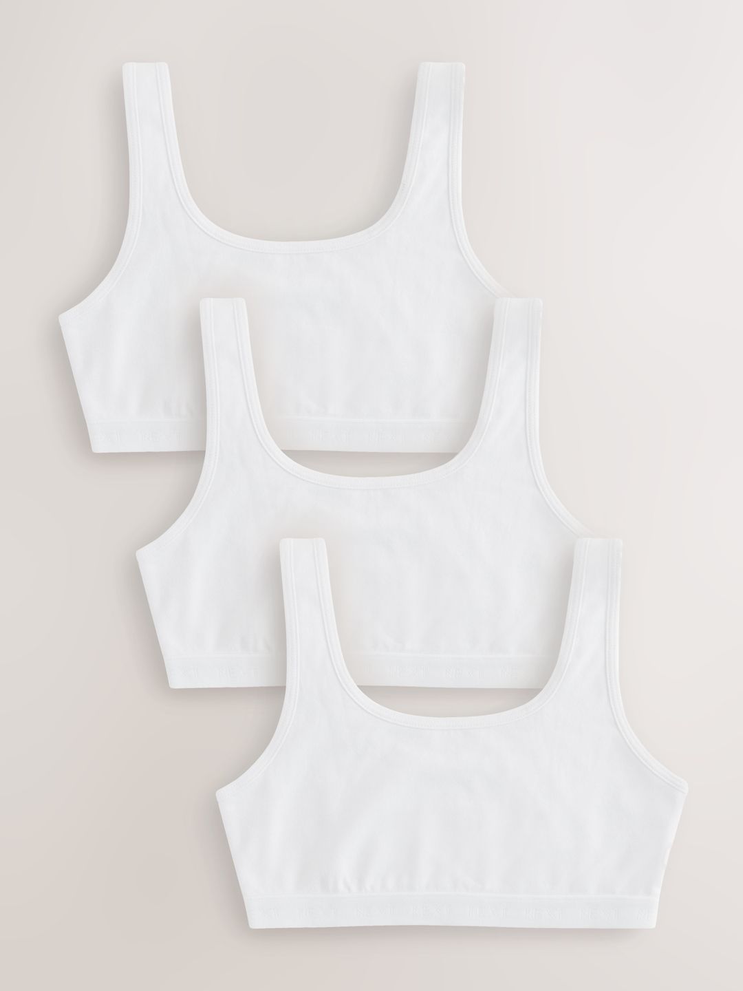 NEXT Pack Of 3 Scoop Neck Crop Top-picture-23