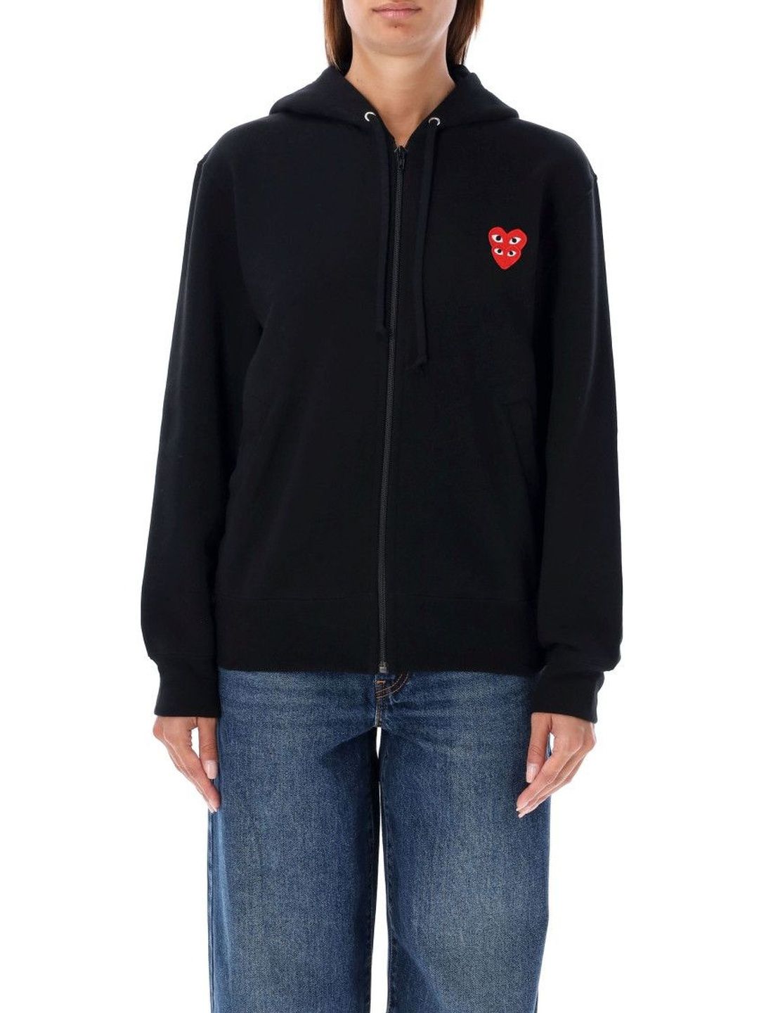comme des garcons Black Logo Front Zipper Sweatshirt-picture-50