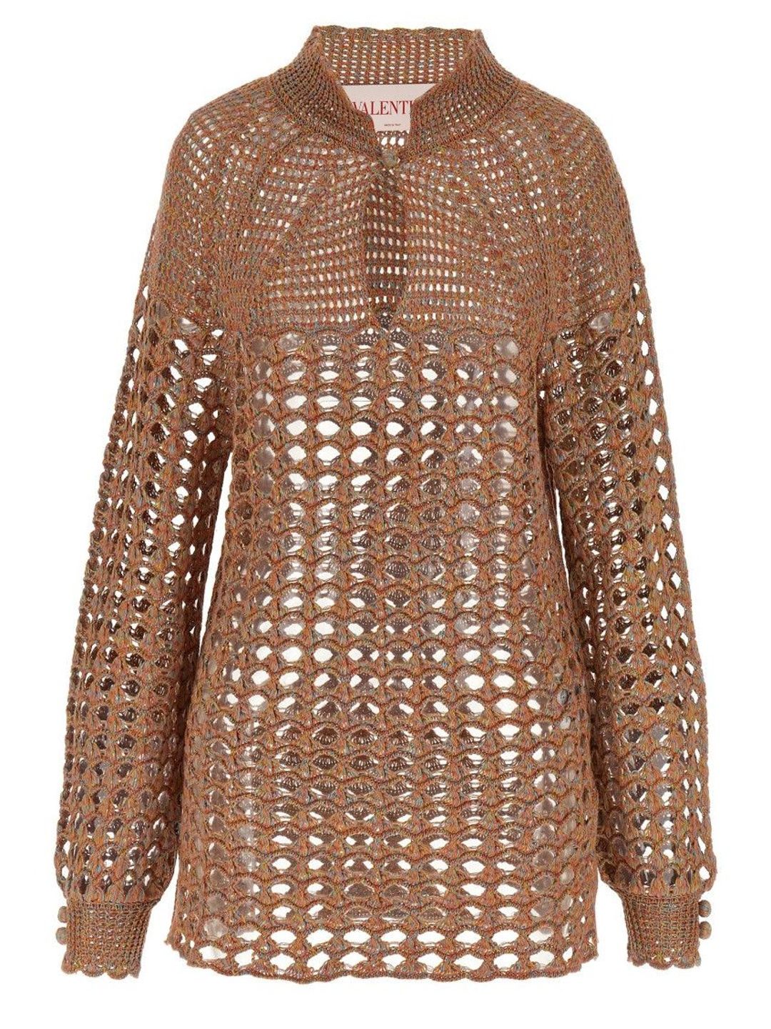 valentino Multicolor Perforated Knit Shirt-picture-25