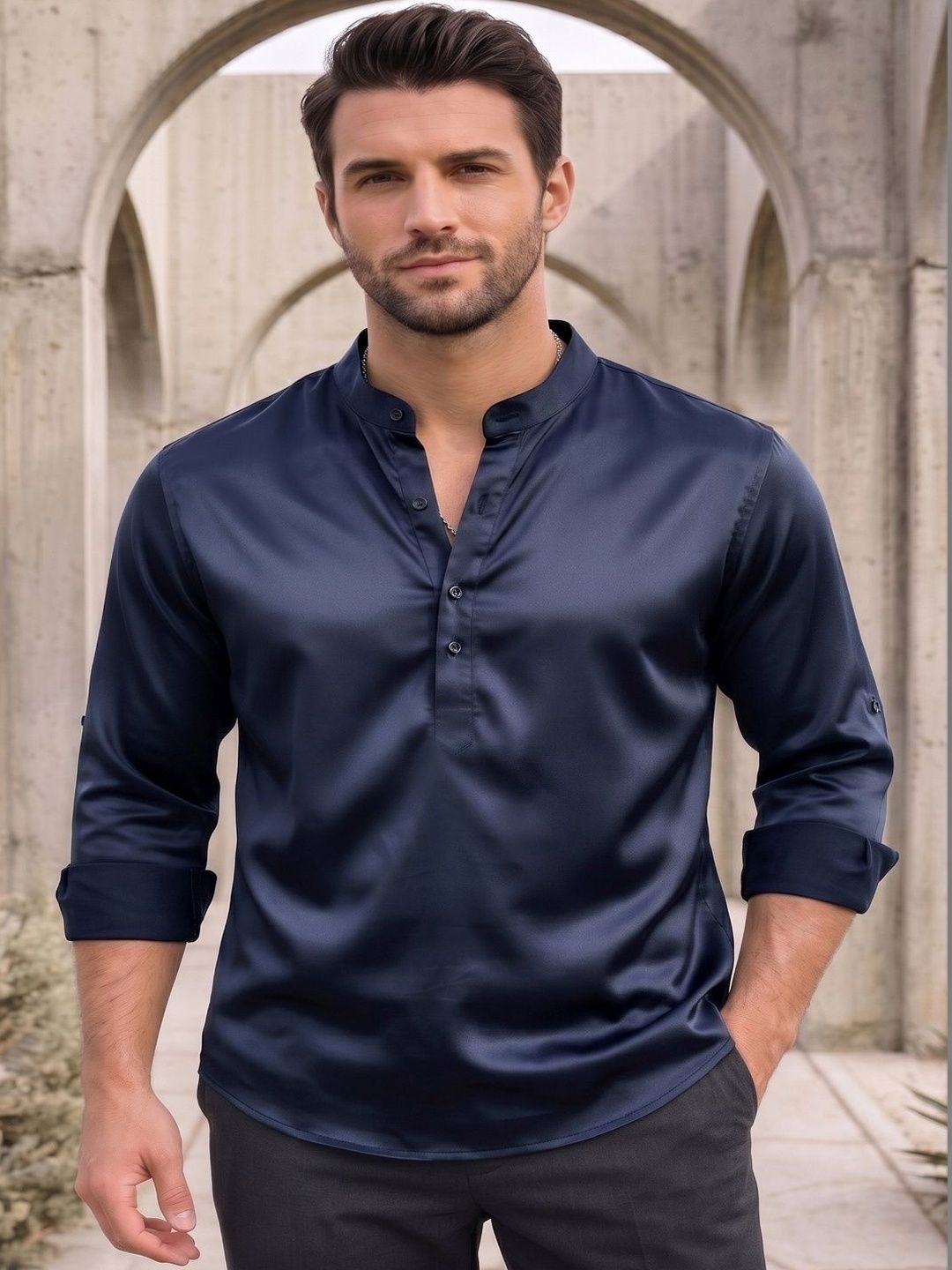 SZN Men Satin Blend Kurta-picture-21