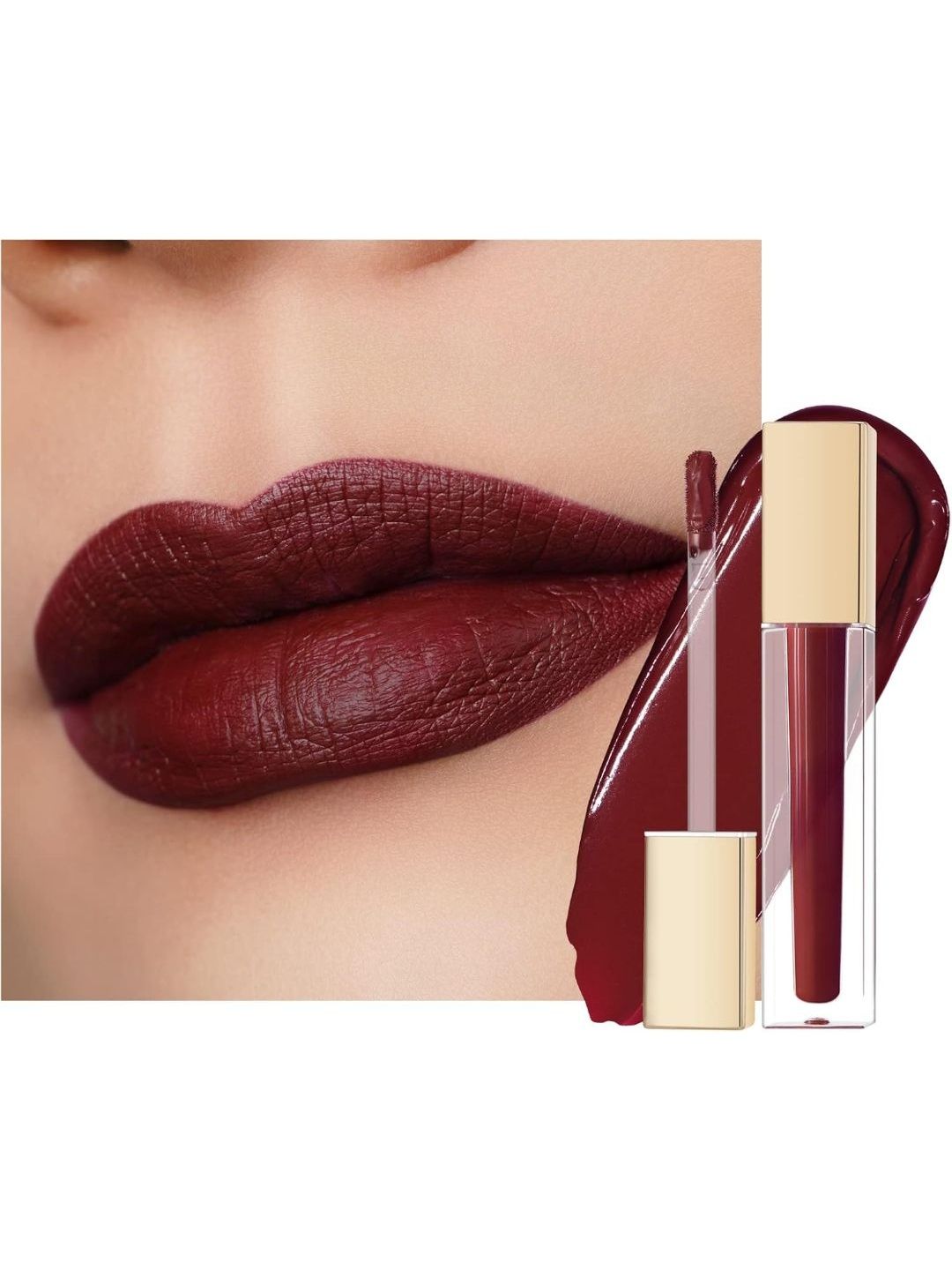 ORGANIC HERBS Waterproof & Long Lasting Liquid Lipstick- 6 ml -Shade-M18-image-2