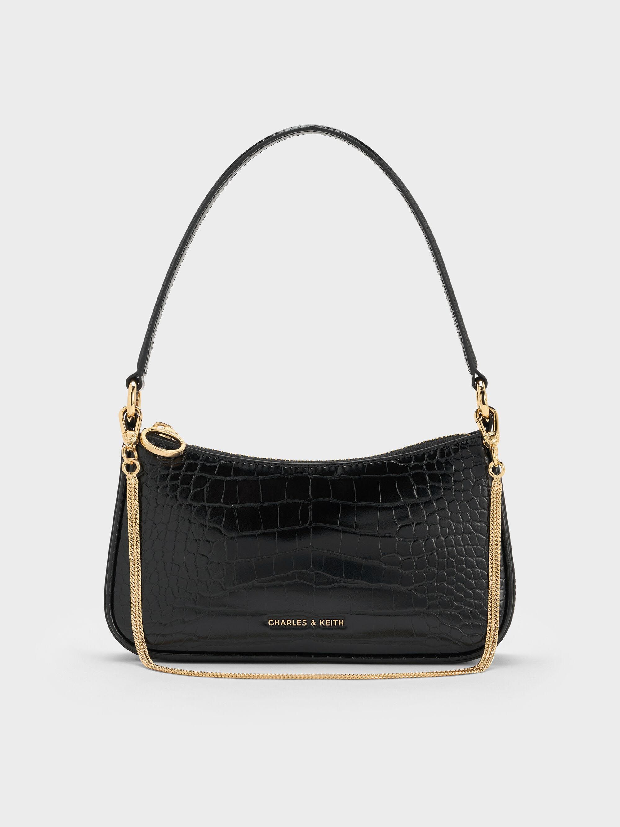 CHARLES & KEITH Elspeth Croc-Effect Chain-Link Shoulder Bag-picture-15