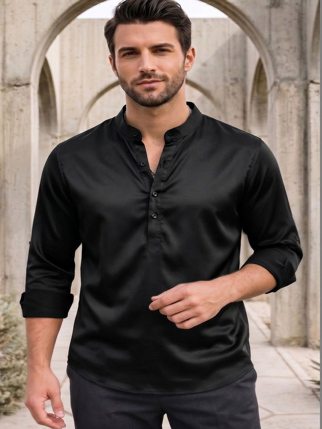 SZN Men Satin Blend Kurta-picture-20