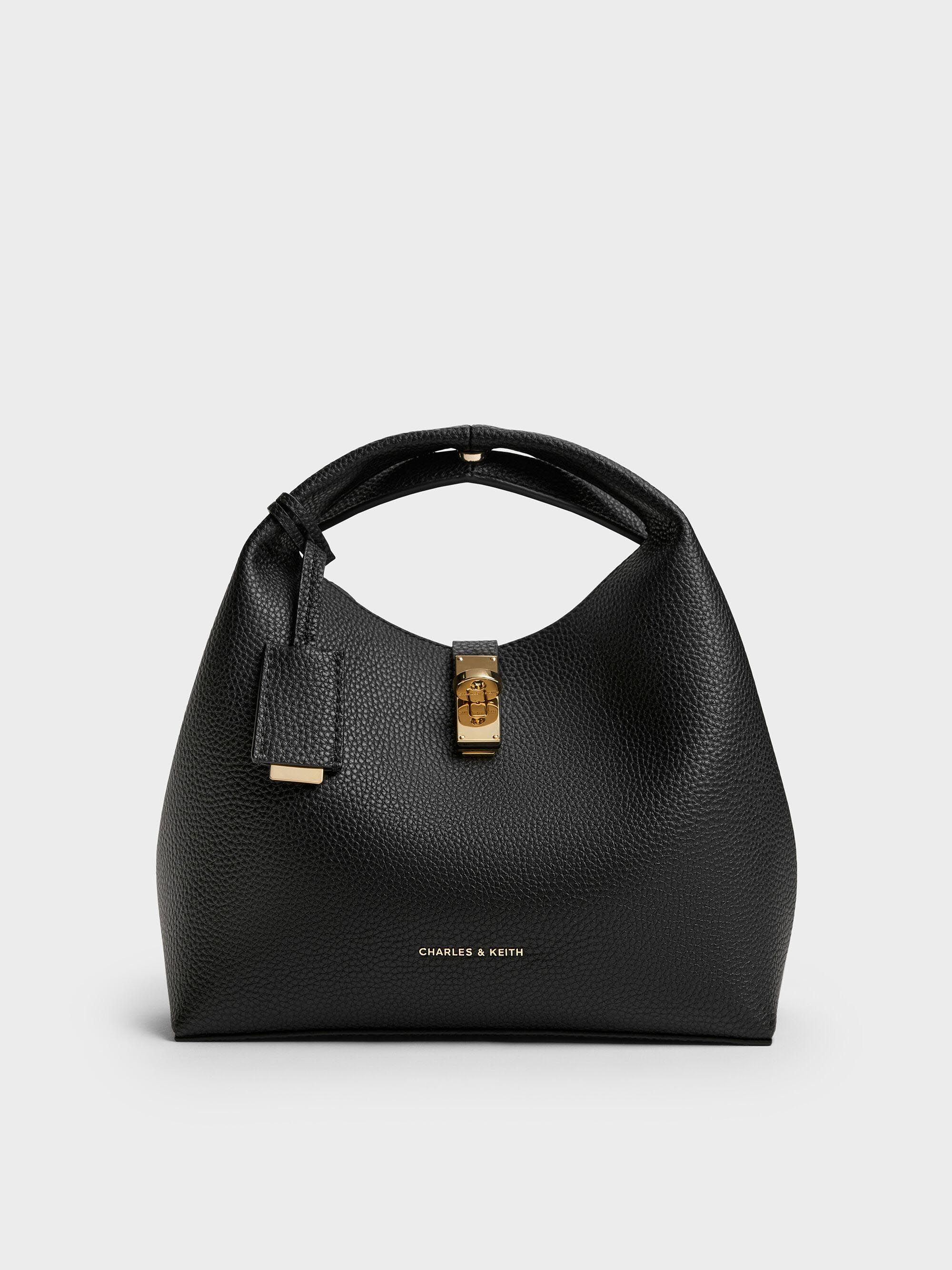 CHARLES & KEITH Chance Metallic-Accent Bucket Bag-picture-34