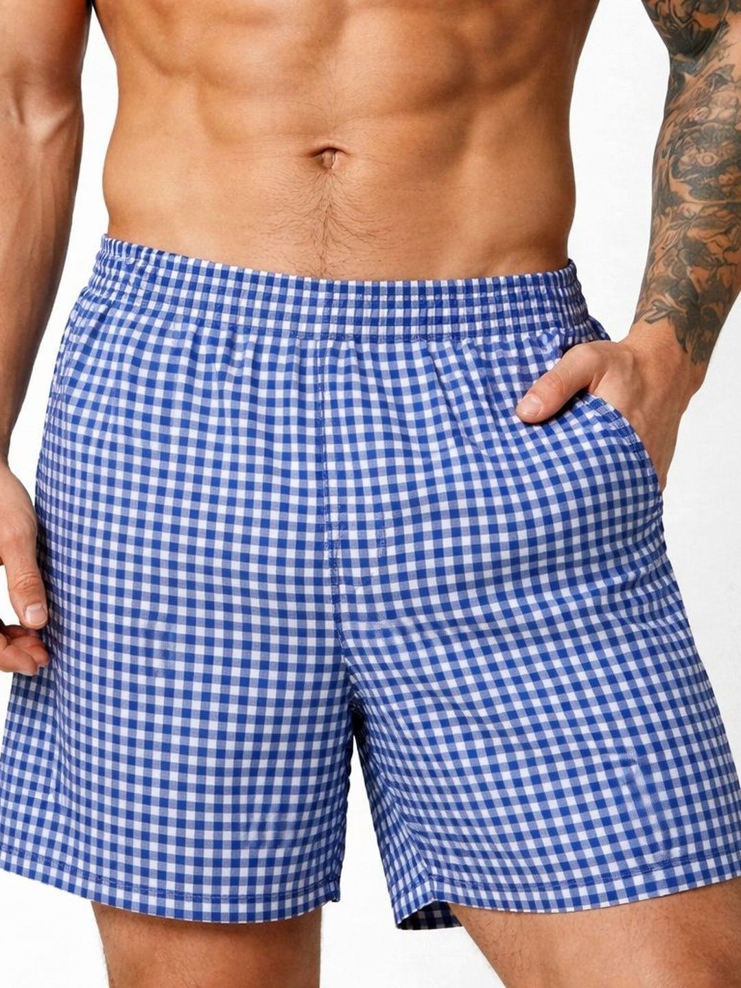 The Roadster Lifestyle Co Pack of 3 Checked Cotton Boxers-image-20